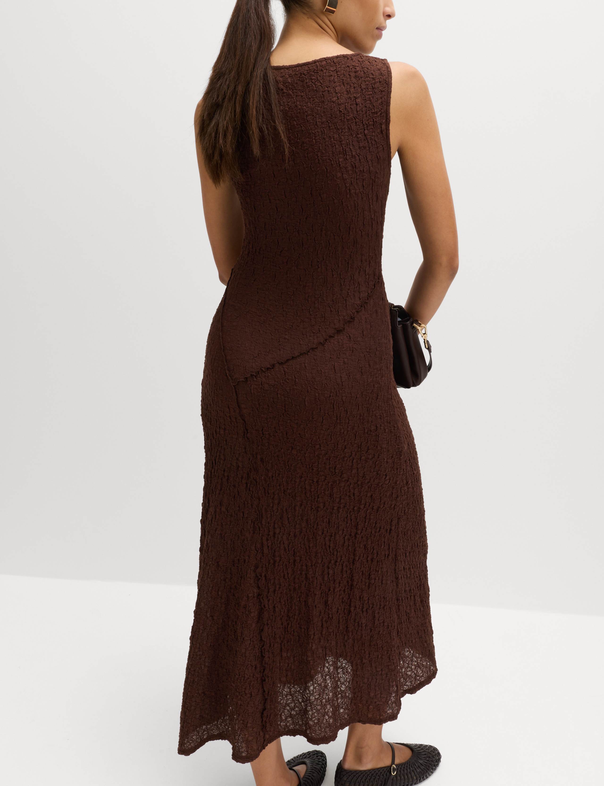 Cotton Rich Textured Midaxi Column Dress 5 of 6