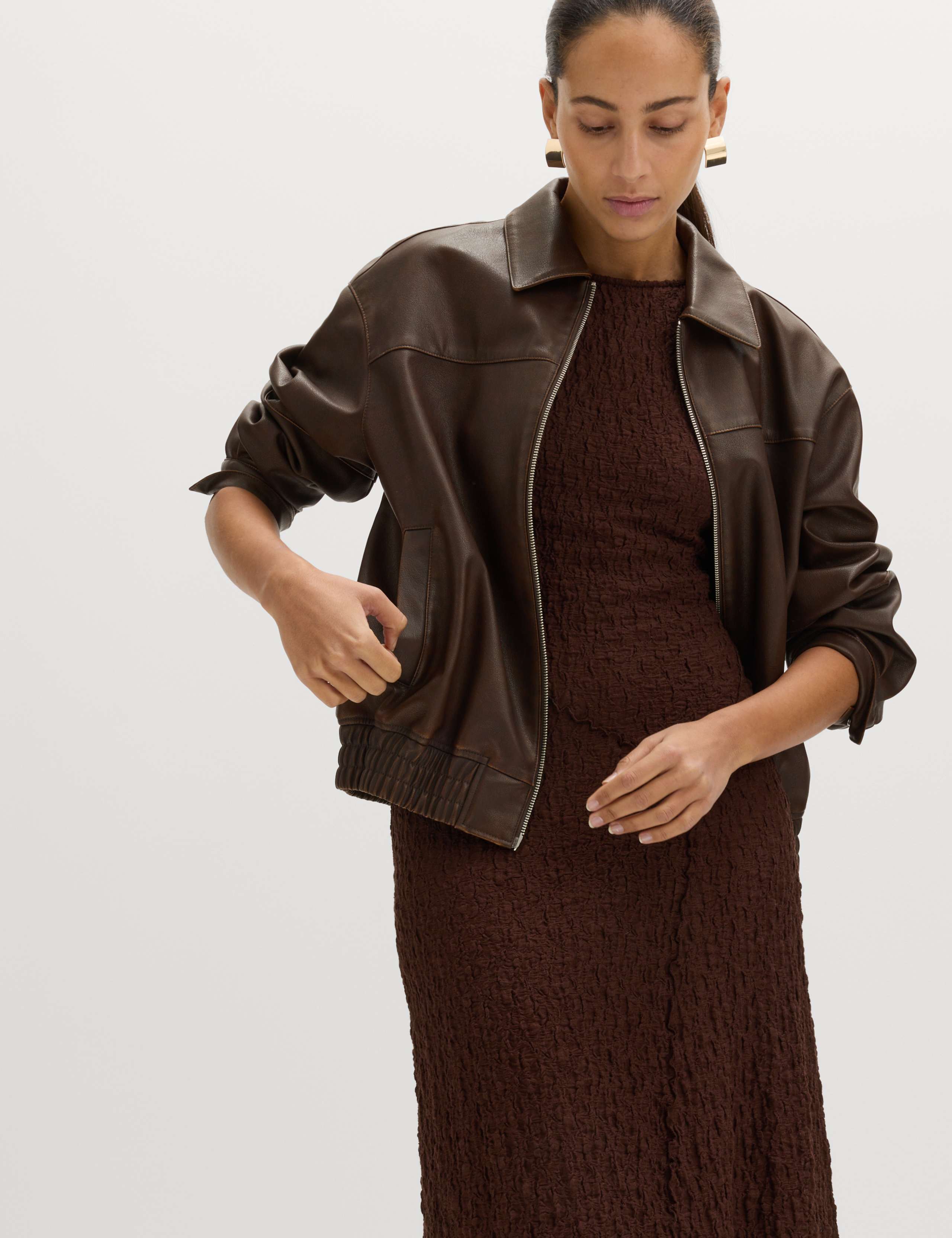 Cotton Rich Textured Midaxi Column Dress 6 of 6