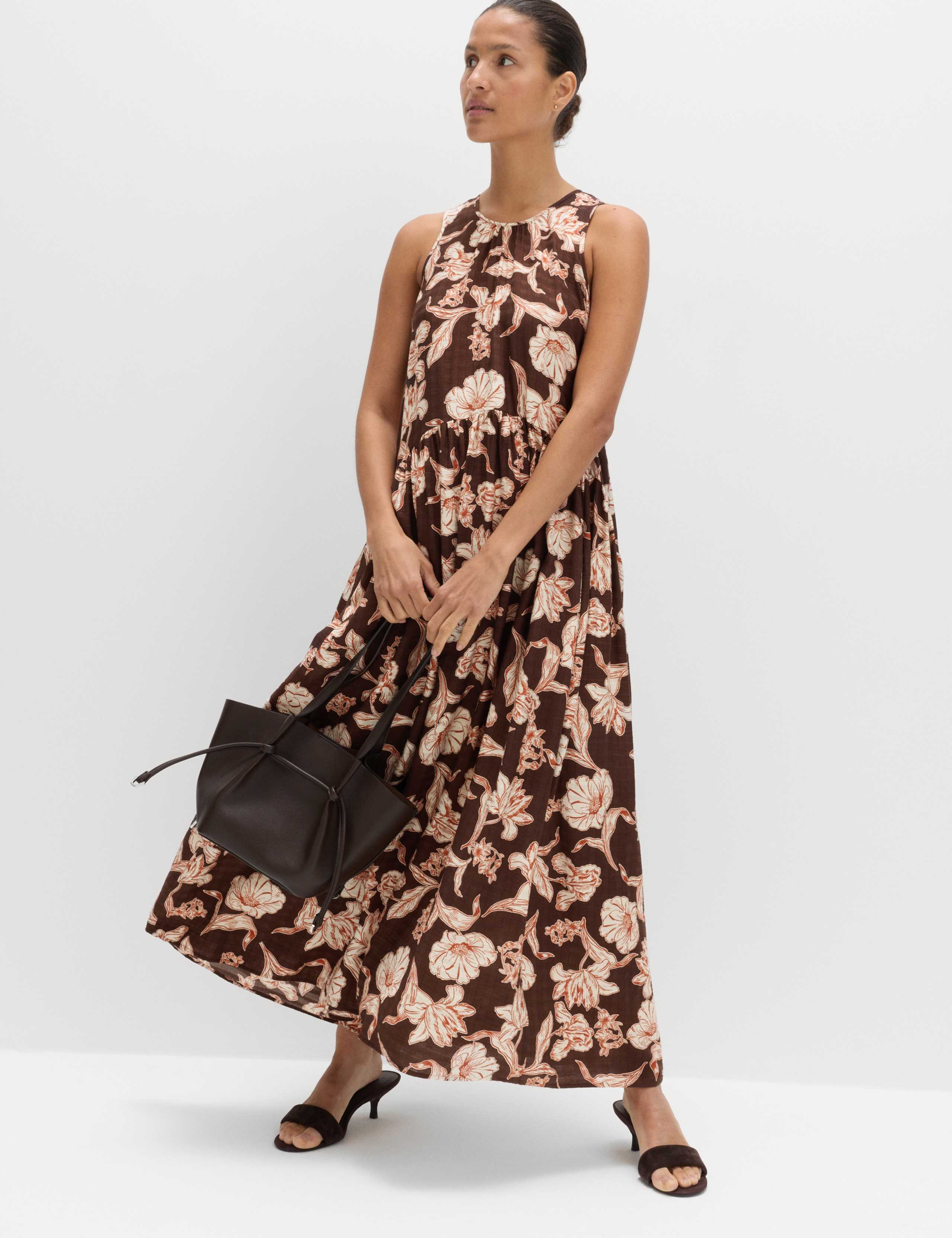Floral Relaxed Maxi Waisted Dress 1 of 7