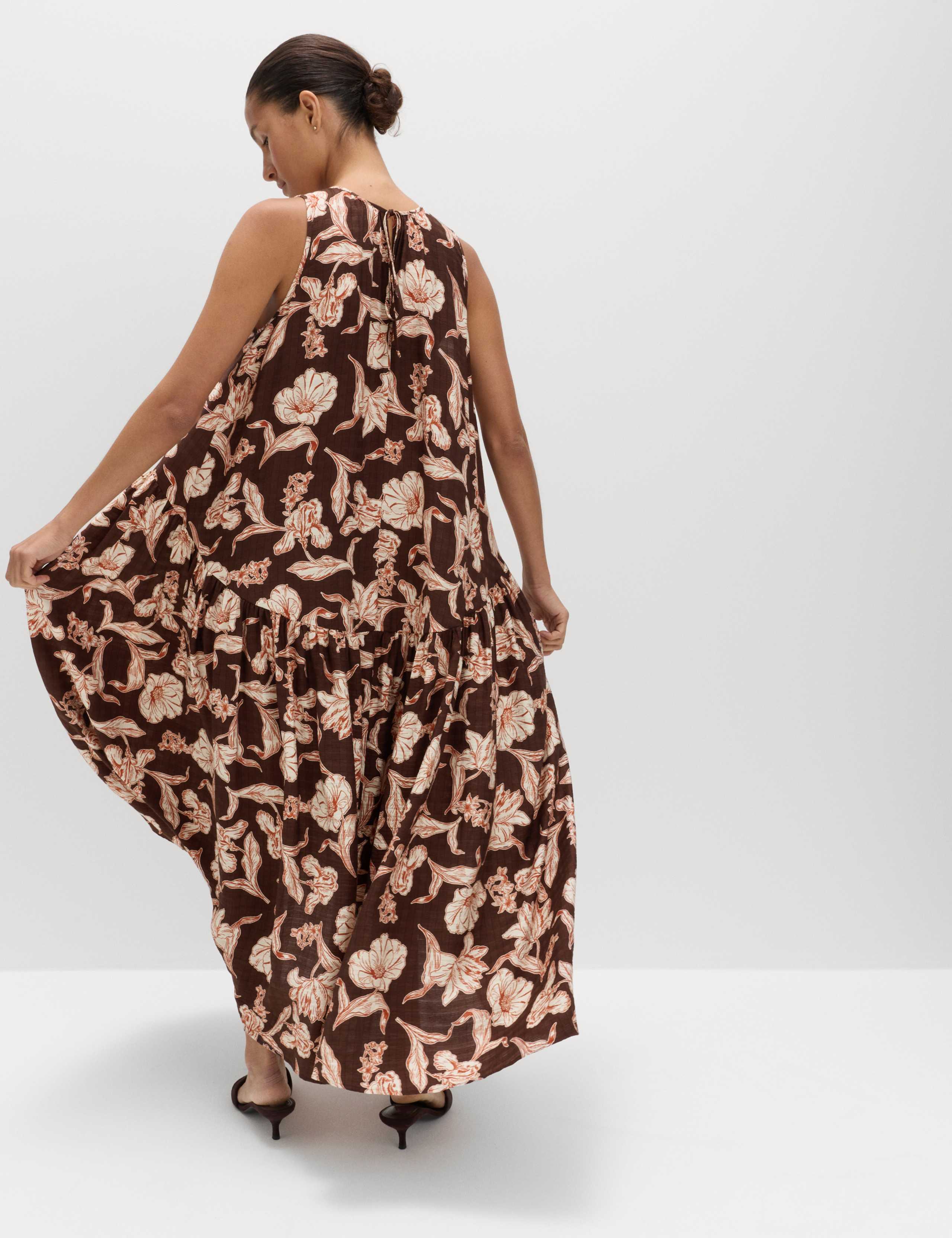 Floral Relaxed Maxi Waisted Dress 5 of 7