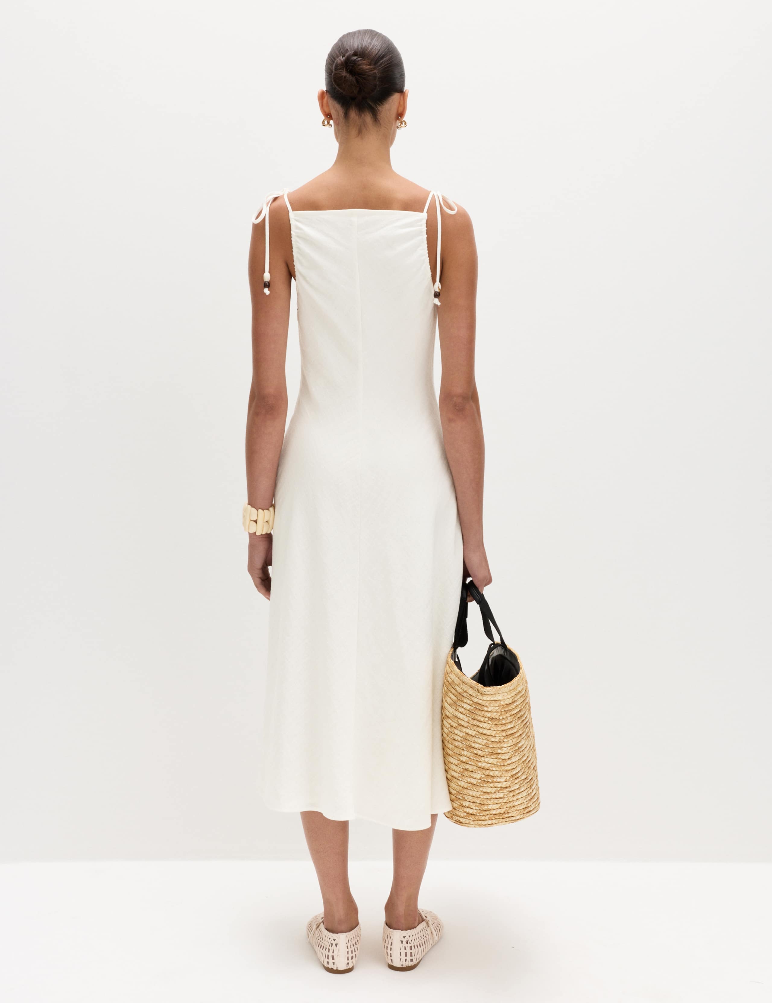 Beaded Square Neck Strappy Midi Column Dress 5 of 6