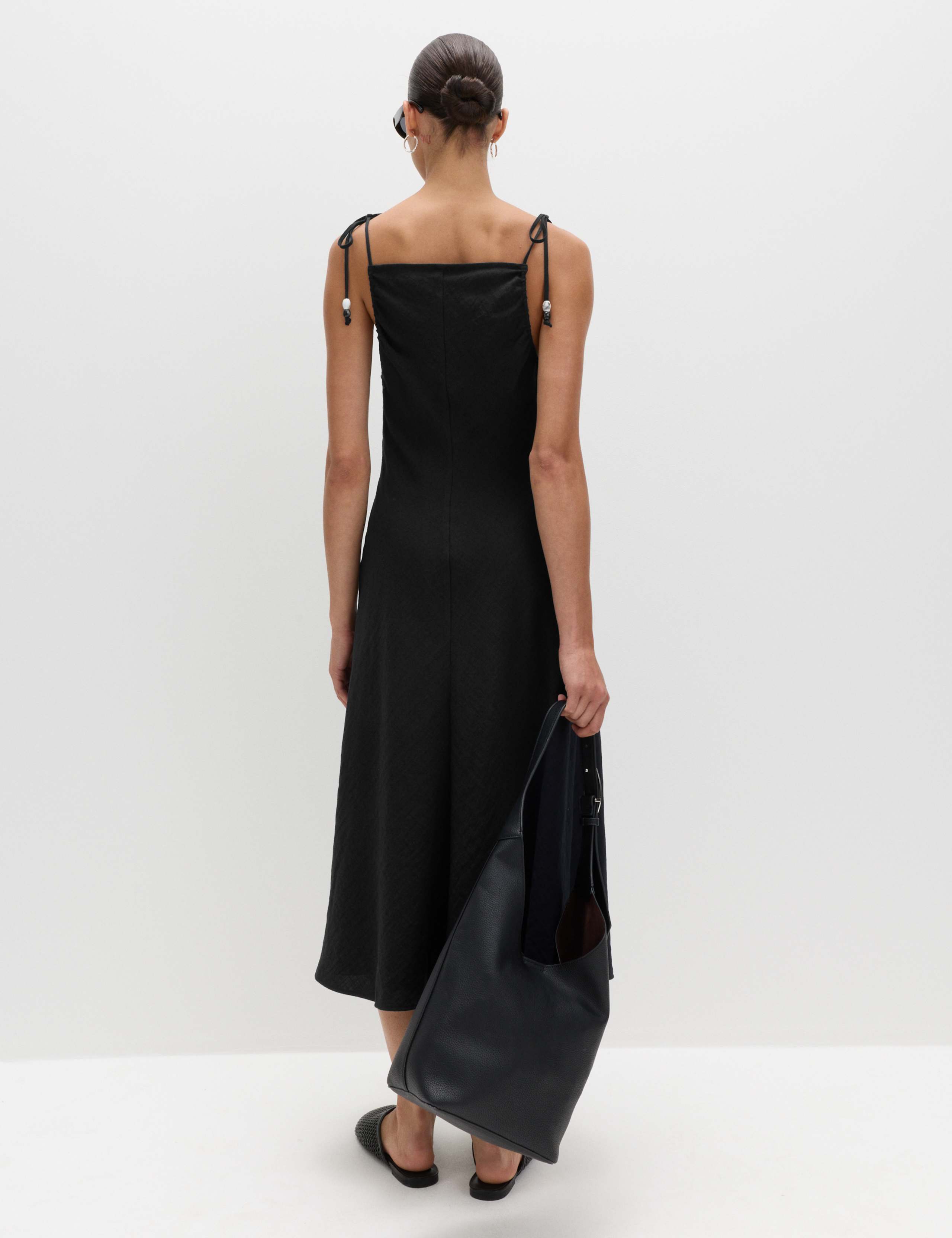 Beaded Square Neck Strappy Midi Column Dress 4 of 7