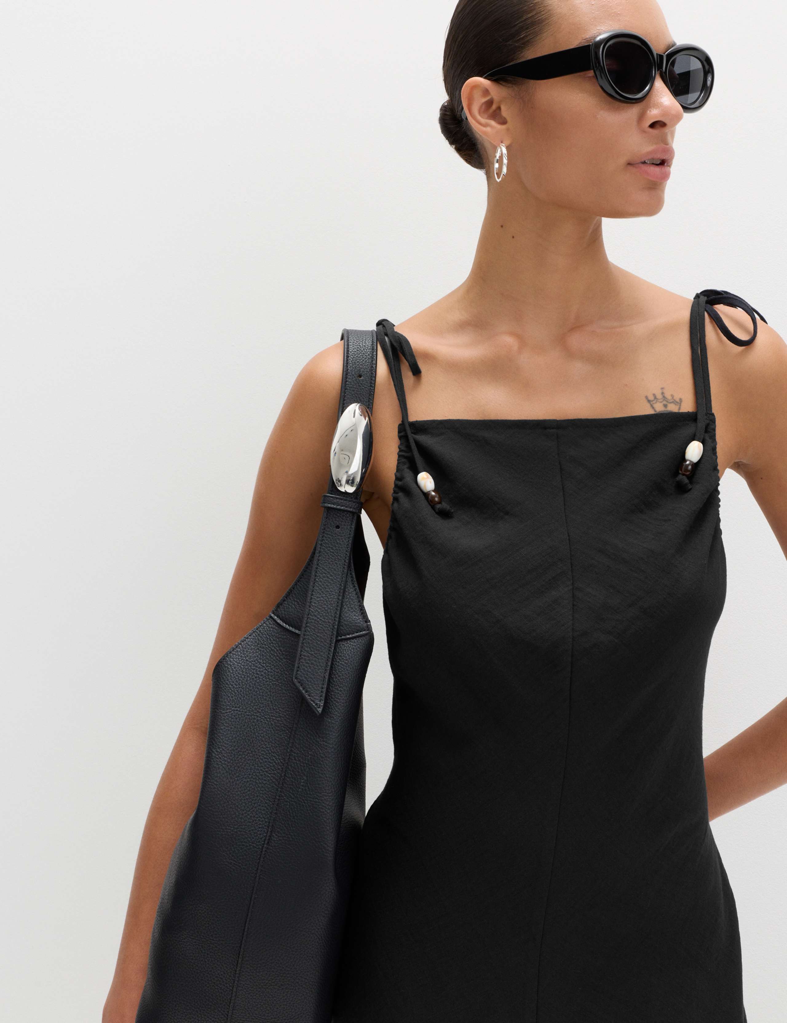 Beaded Square Neck Strappy Midi Column Dress 5 of 7
