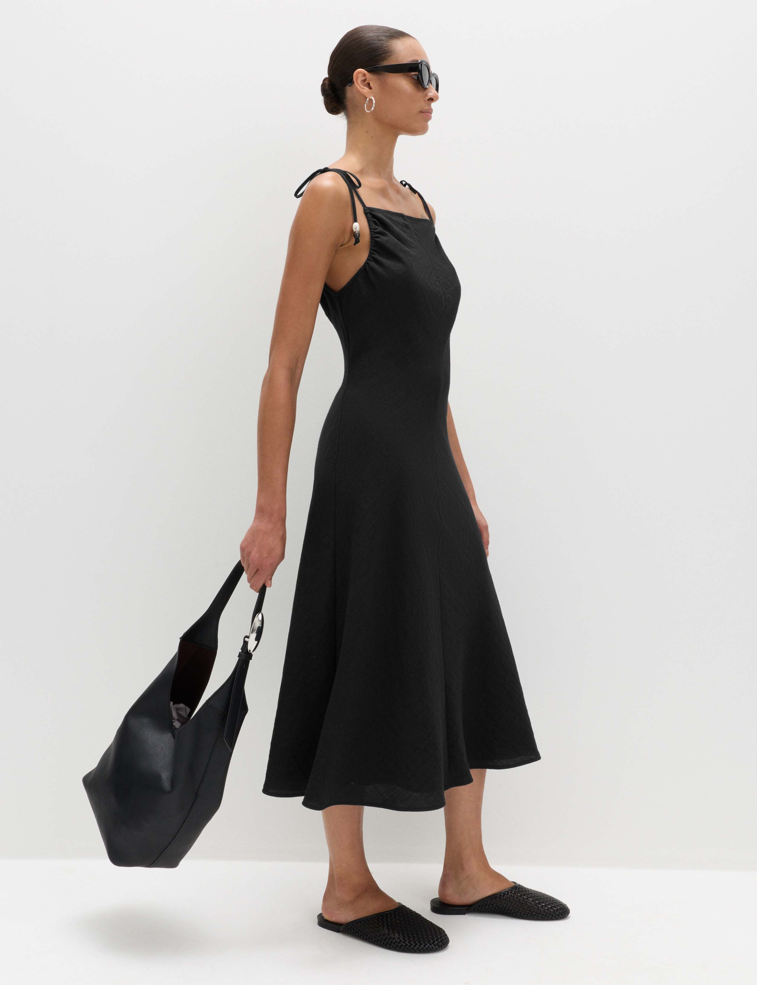Beaded Square Neck Strappy Midi Column Dress 6 of 7