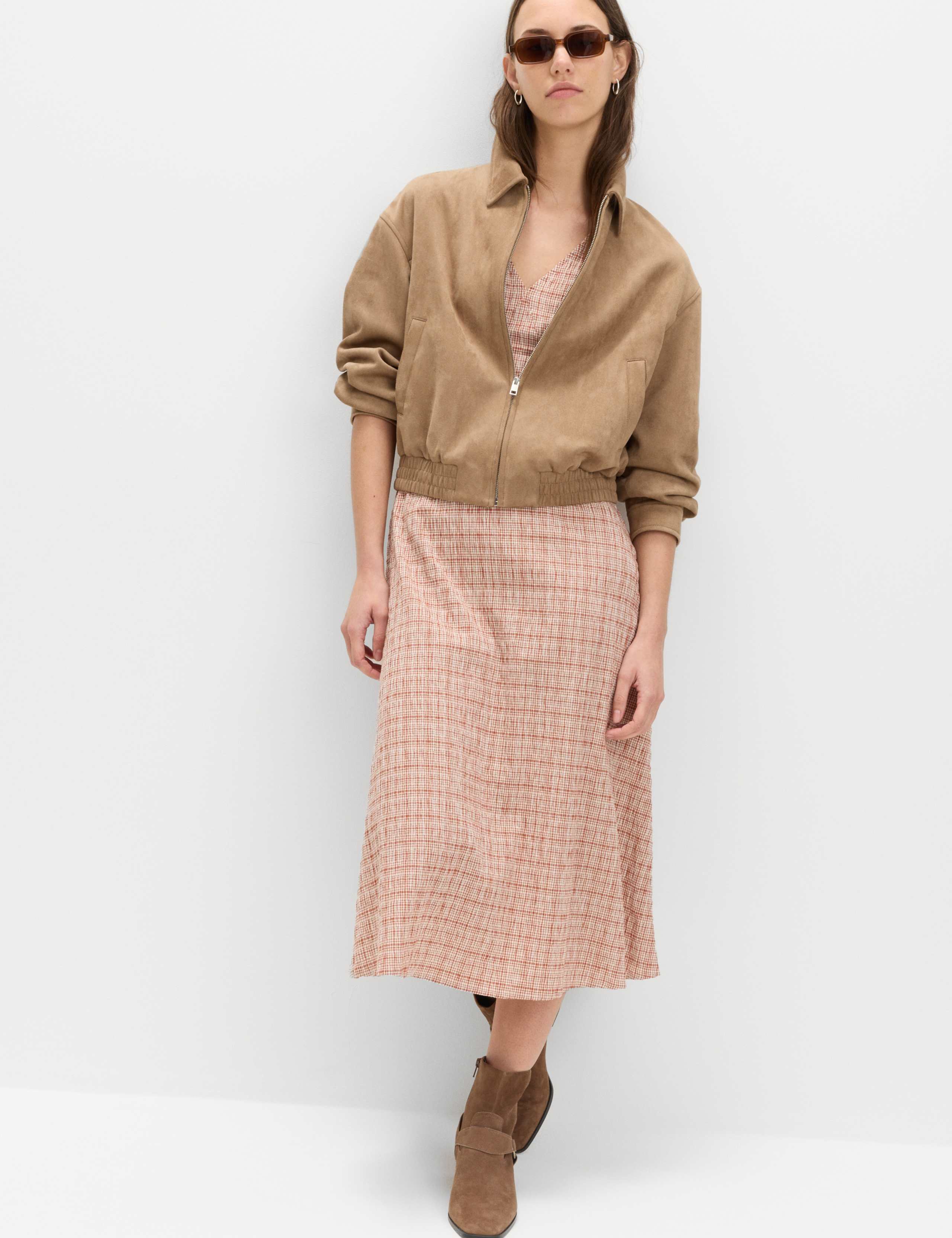 Cotton Rich Textured Printed Midi Tea Dress 6 of 6