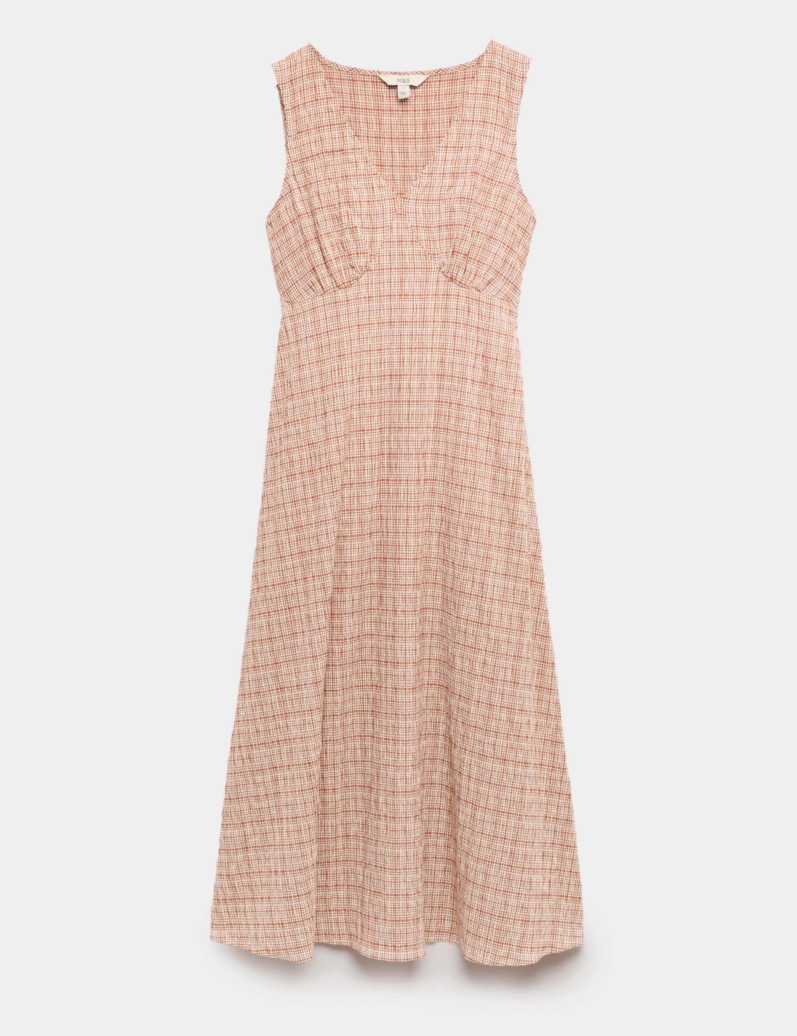 Cotton Rich Textured Printed Midi Tea Dress 2 of 6