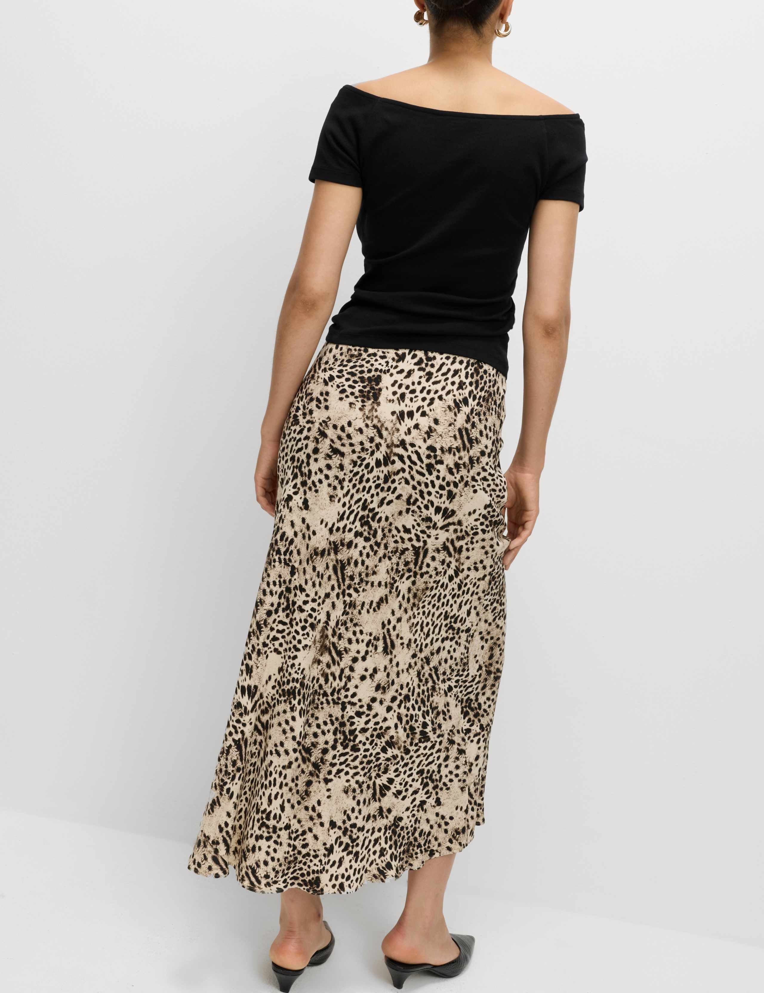 Animal Print Maxi Slip Skirt 7 of 7