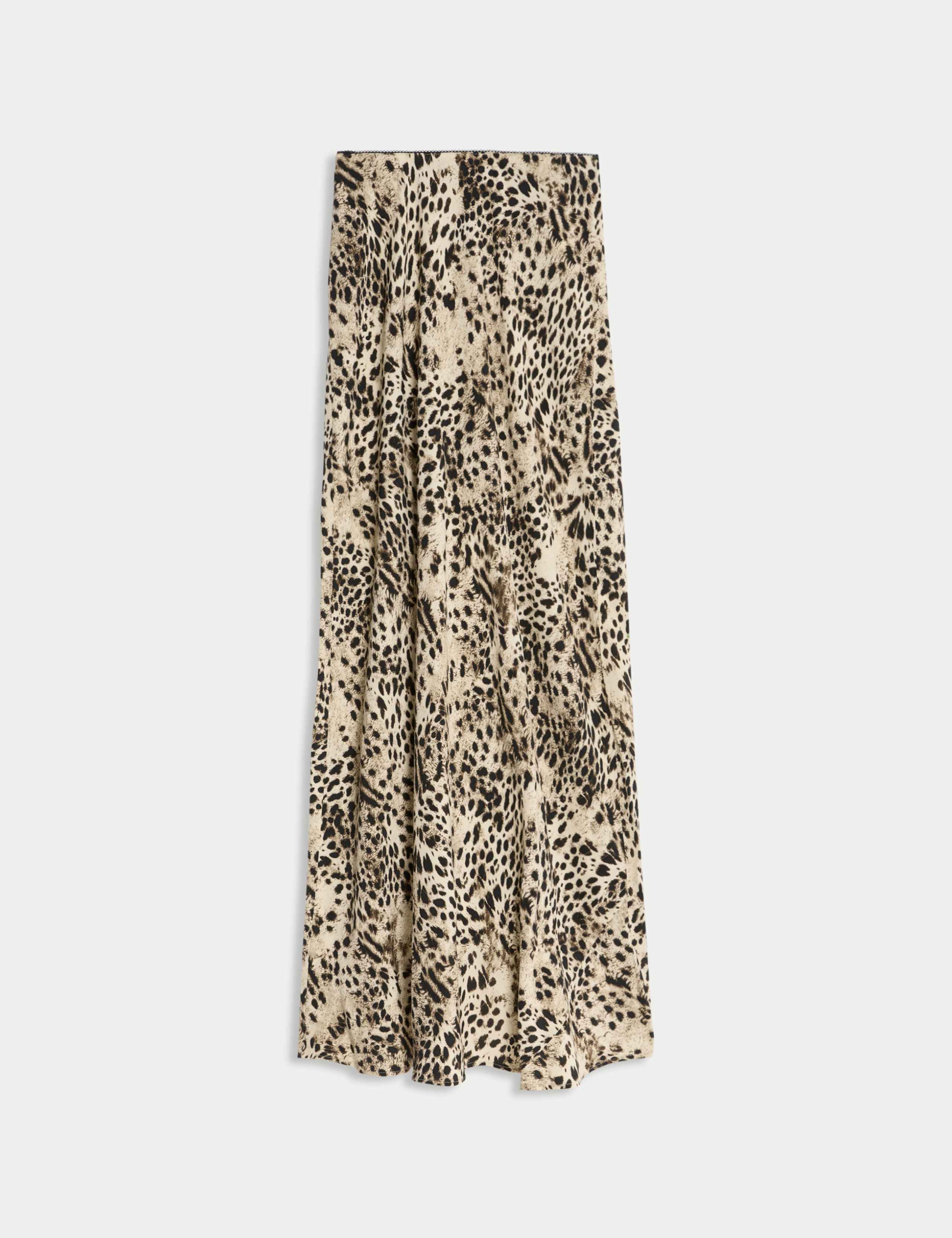 Animal Print Maxi Slip Skirt 2 of 7
