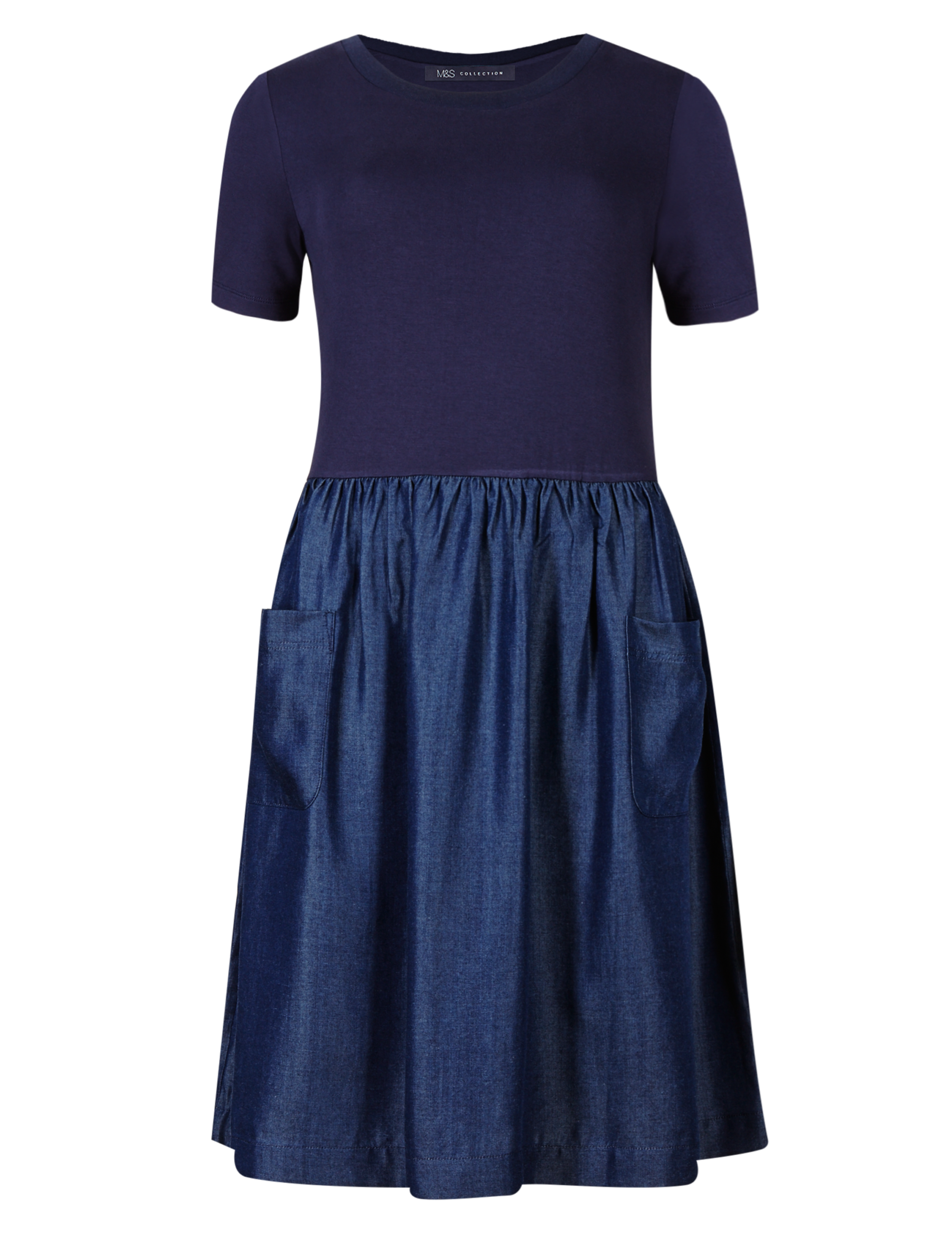 Front Pockets Drop Waist Dress 2 of 4