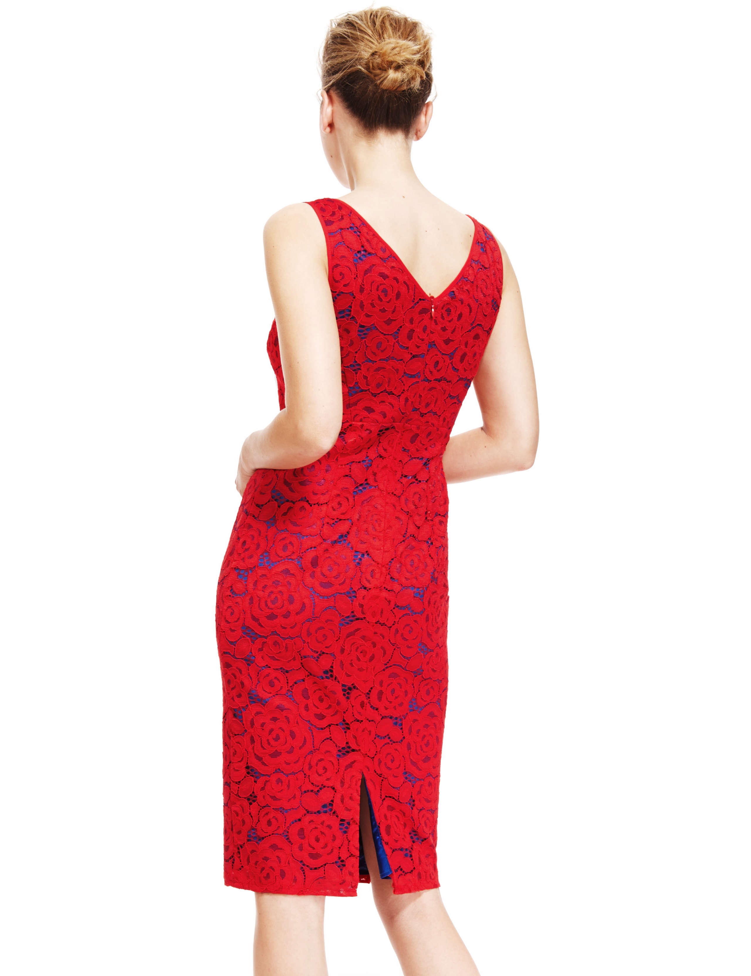 Contrast Floral Lace Shift Dress 4 of 4