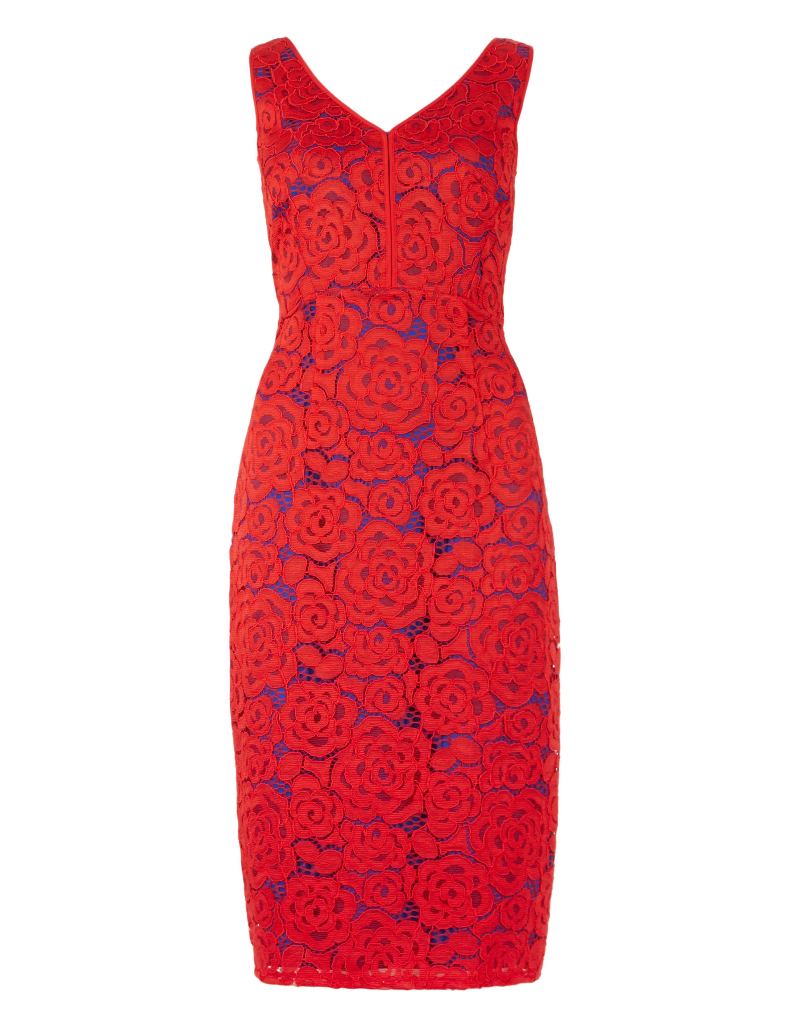 Contrast Floral Lace Shift Dress 2 of 4