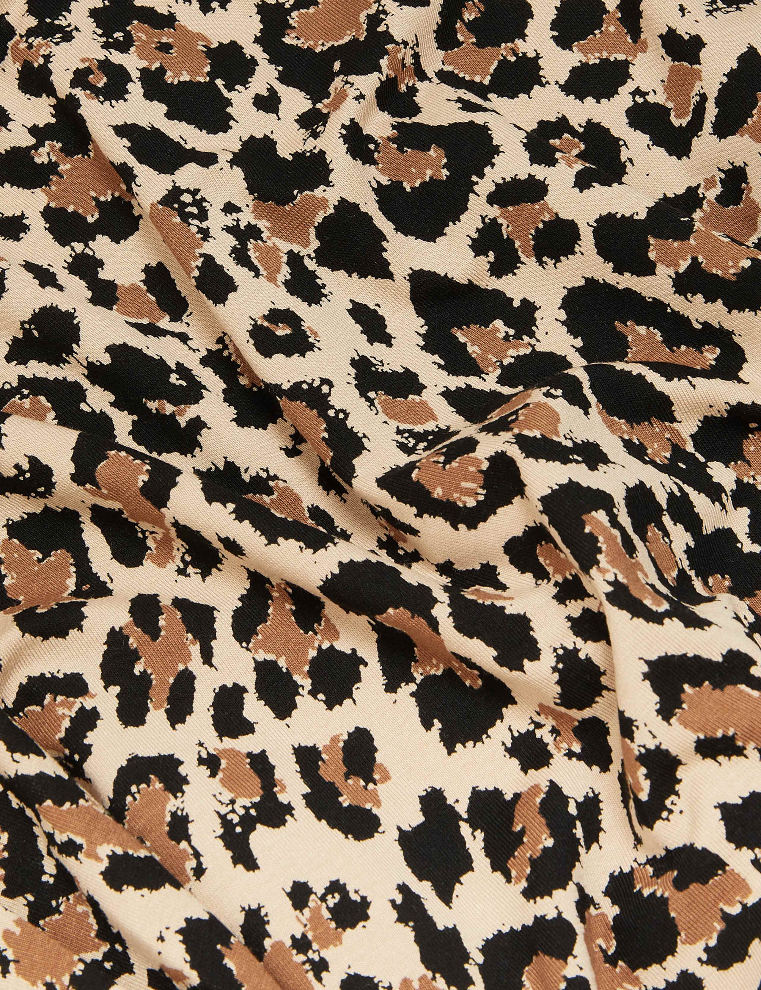 Jersey Animal Print Midi Skater Skirt 6 of 6