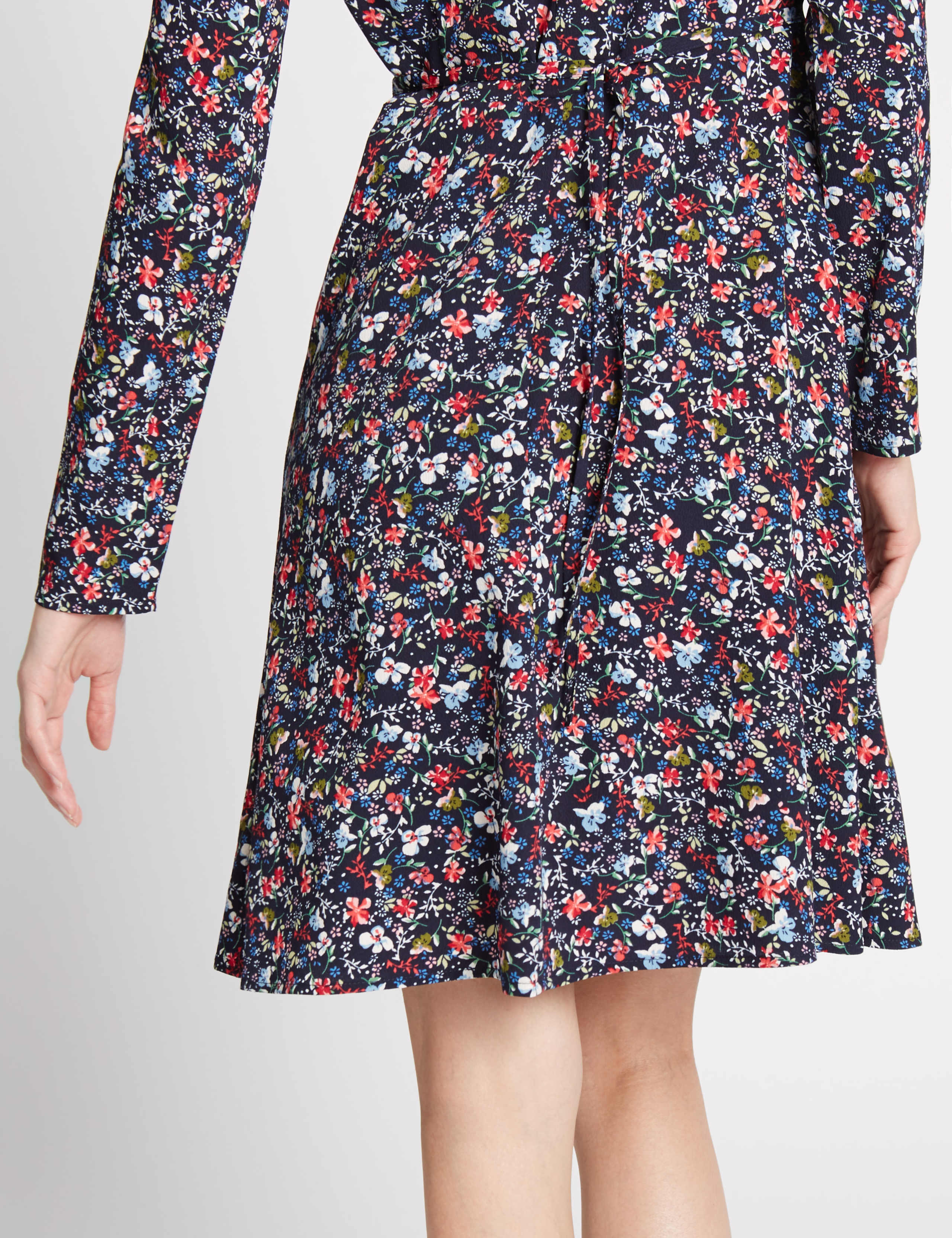 Floral Print Long Sleeve Swing Dress 4 of 4