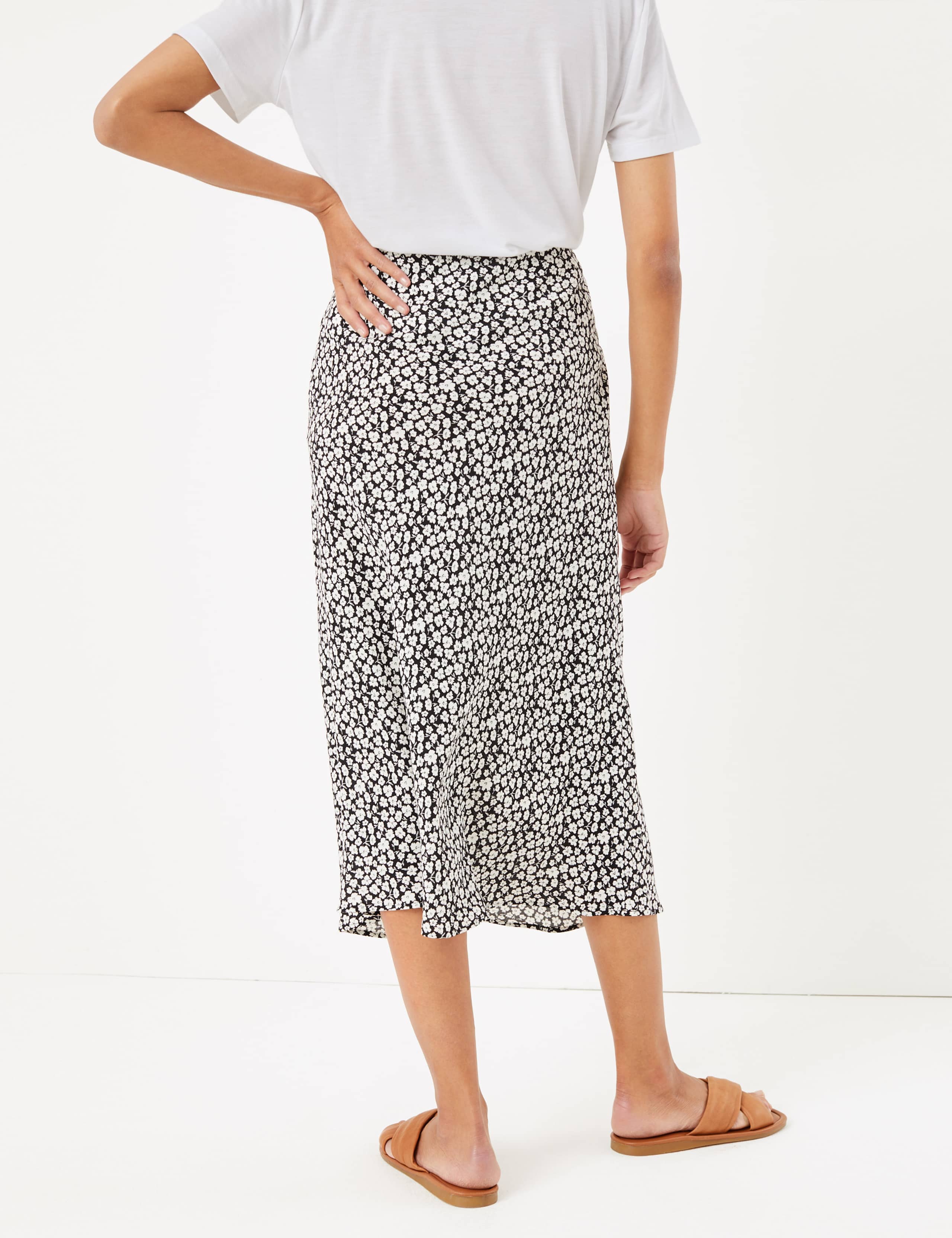 Floral Midi Skater Skirt M&S Collection M&S IE