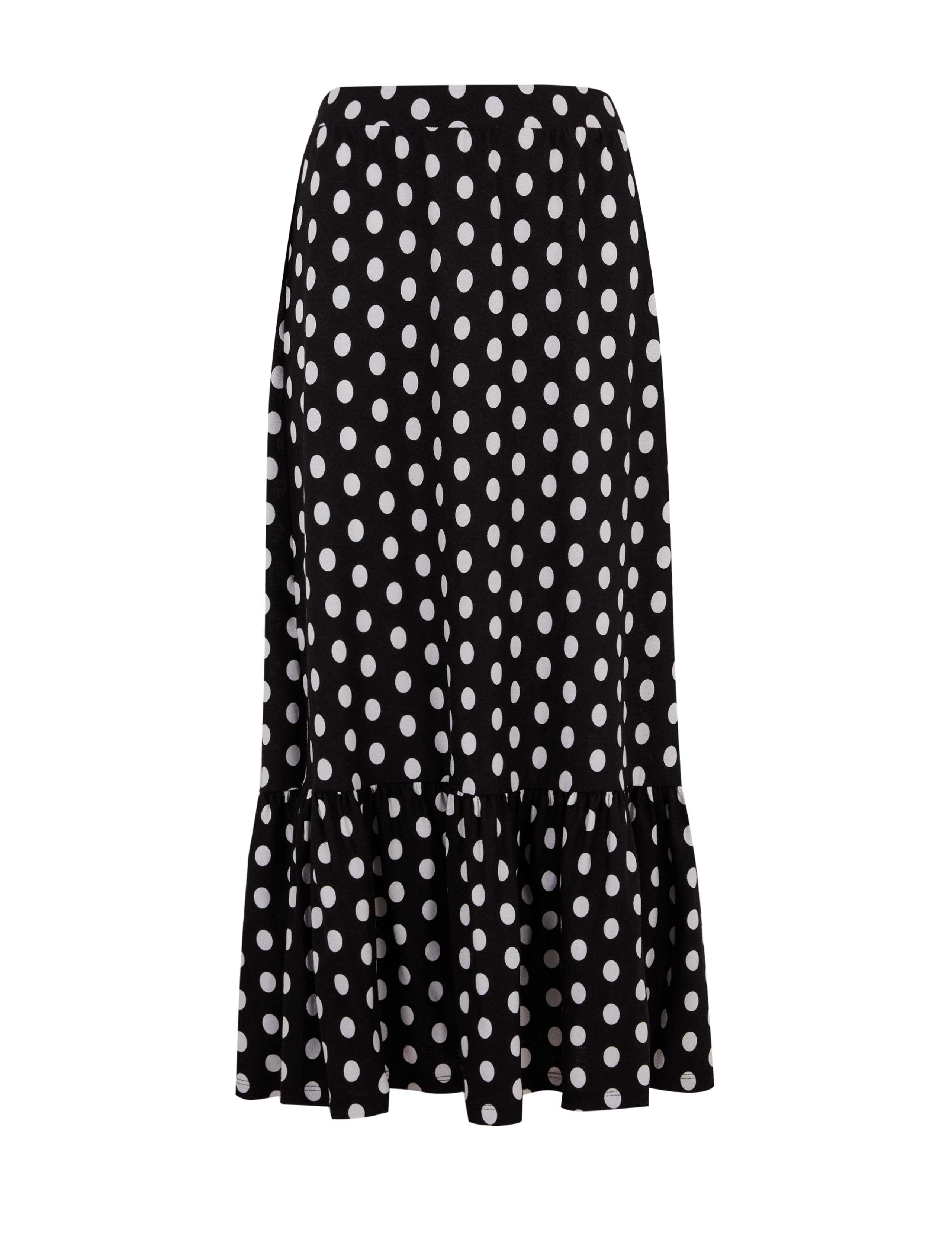 Jersey Polka Dot Midi Tiered Skirt 2 of 5