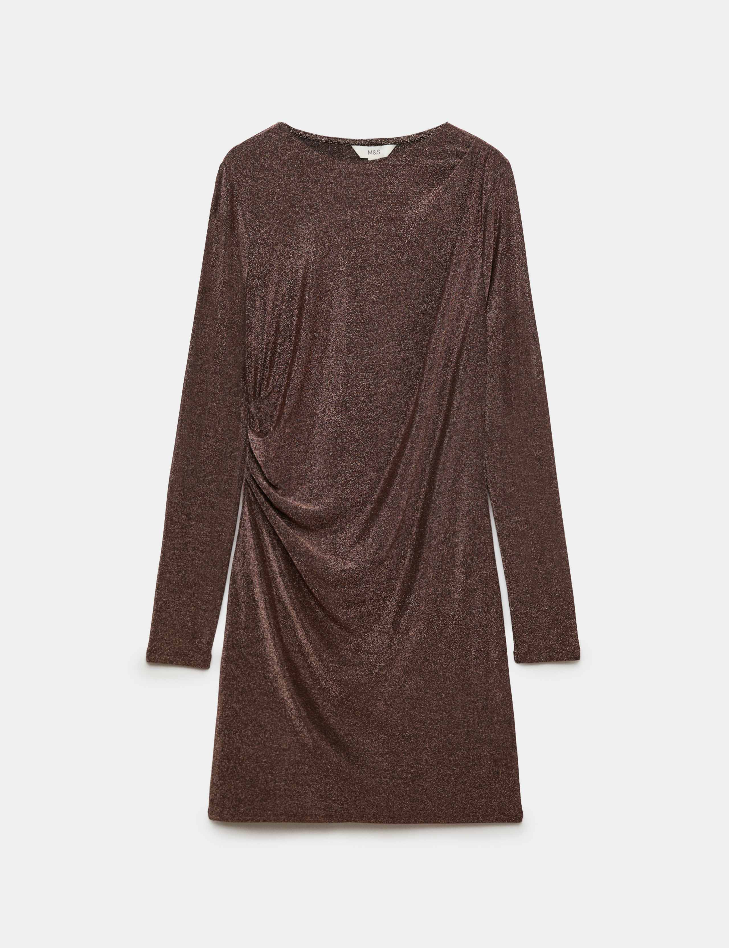 Sparkly Round Neck Mini Column Dress 2 of 5