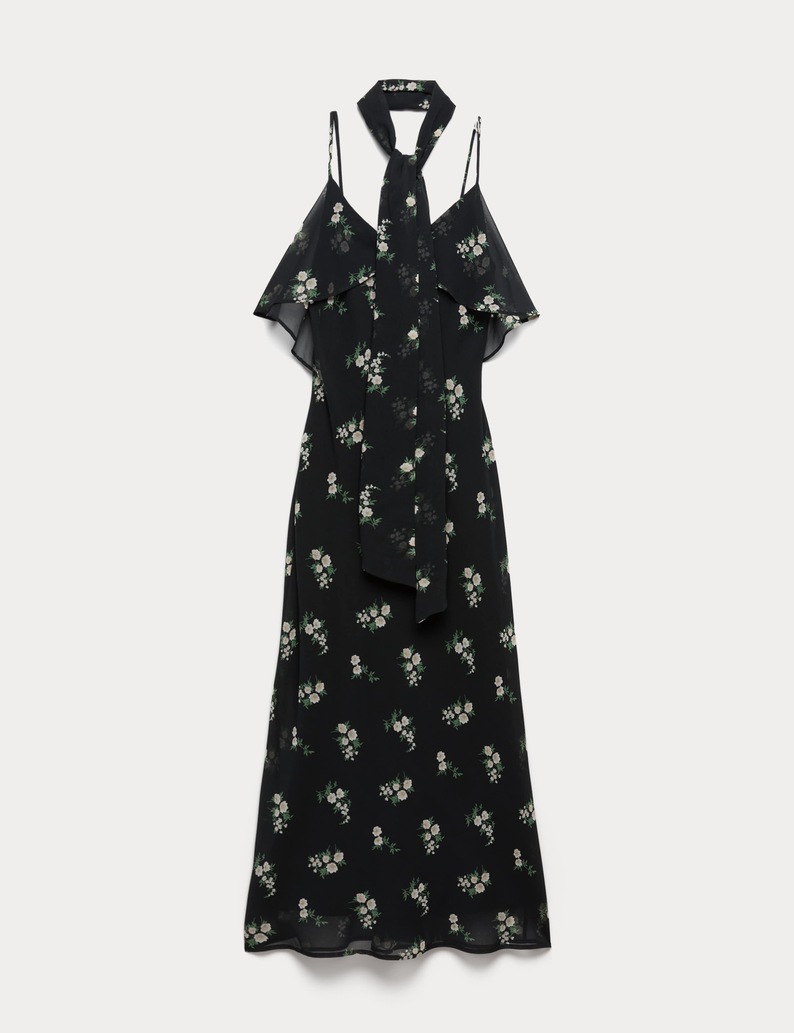 Floral Scarf Detail Midaxi Cami Dress 2 of 6