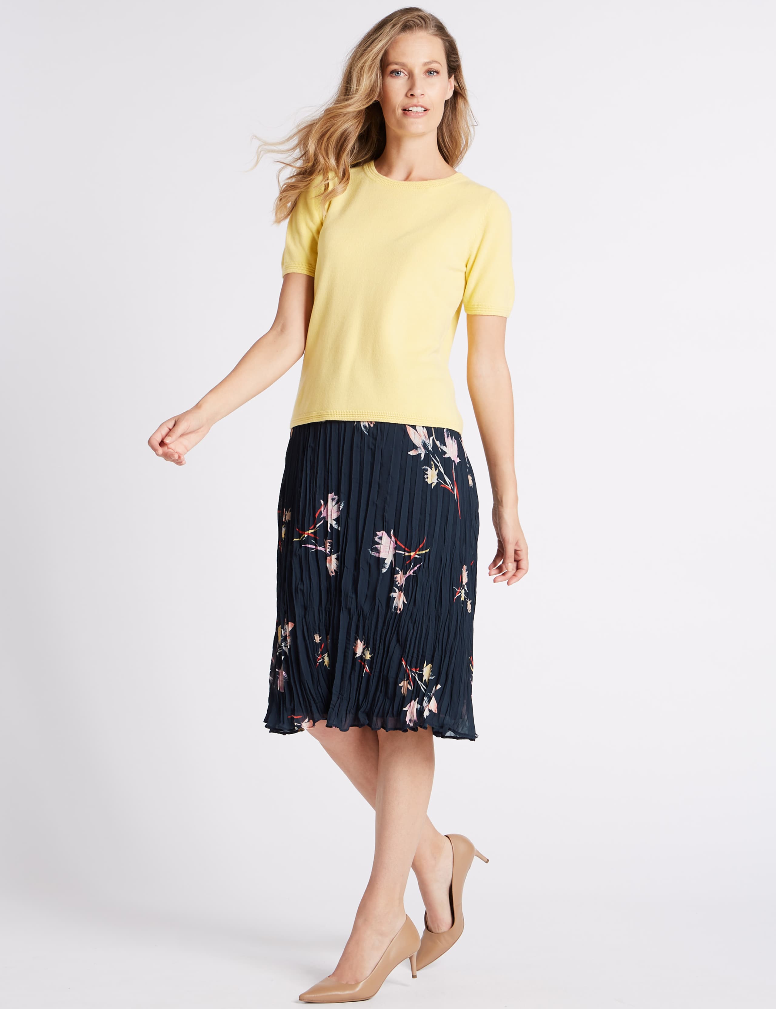 Floral Print Midi Skirt 1 of 5