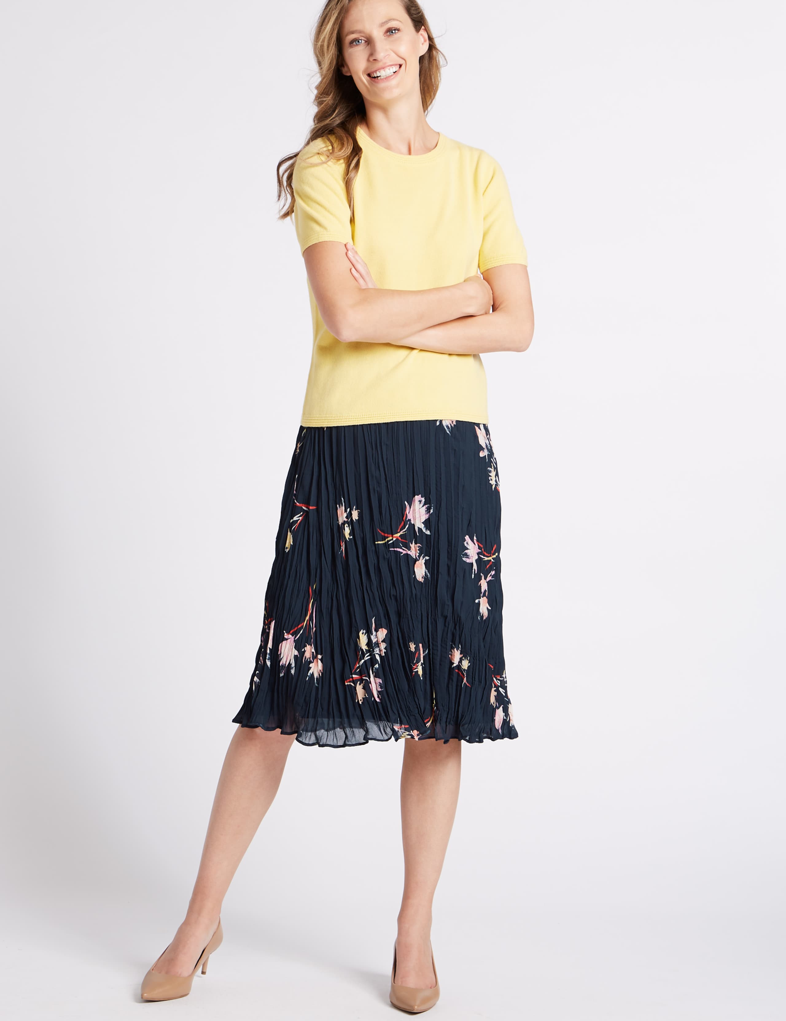 Floral Print Midi Skirt 3 of 5