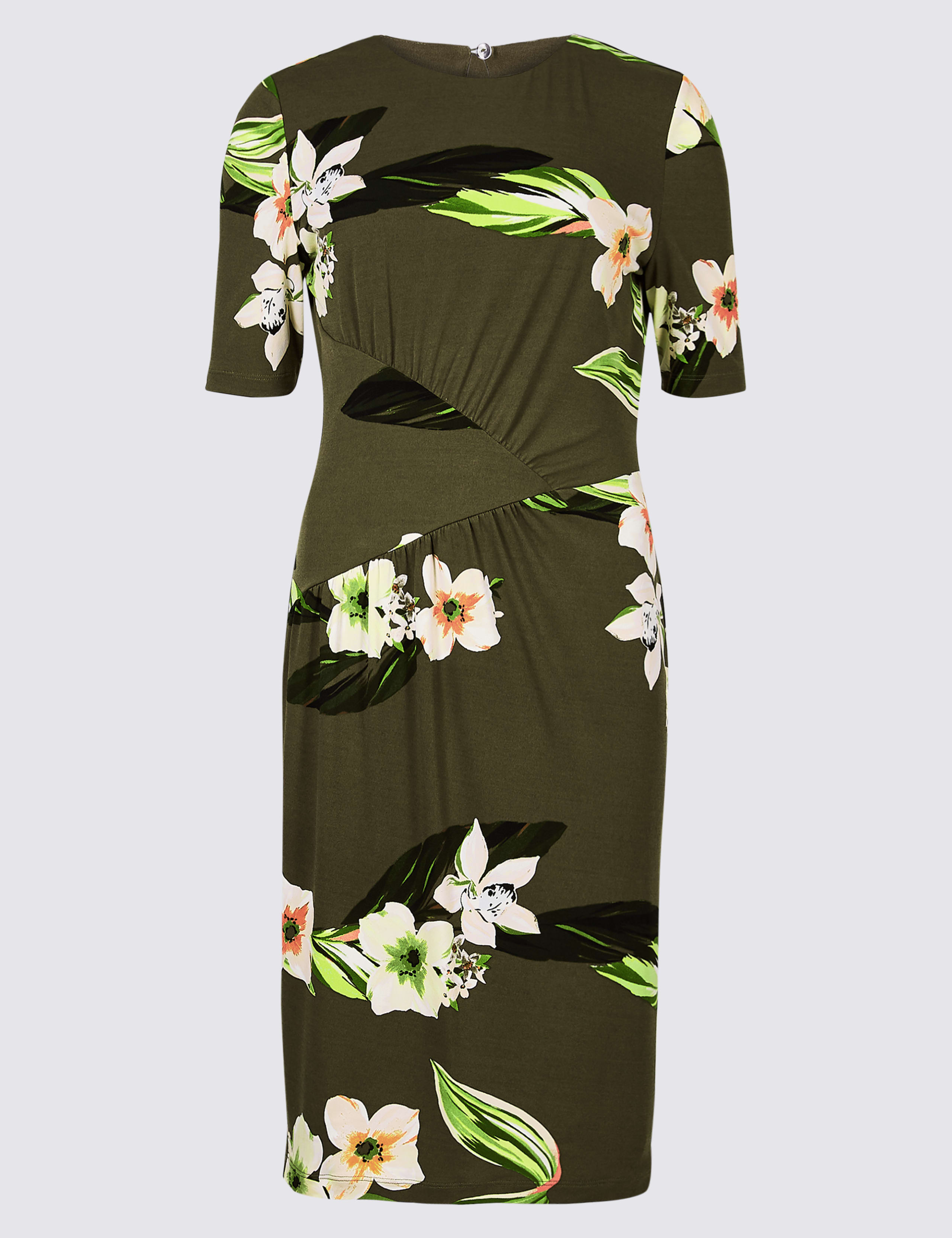 Floral Print Jersey Bodycon Dress 2 of 4