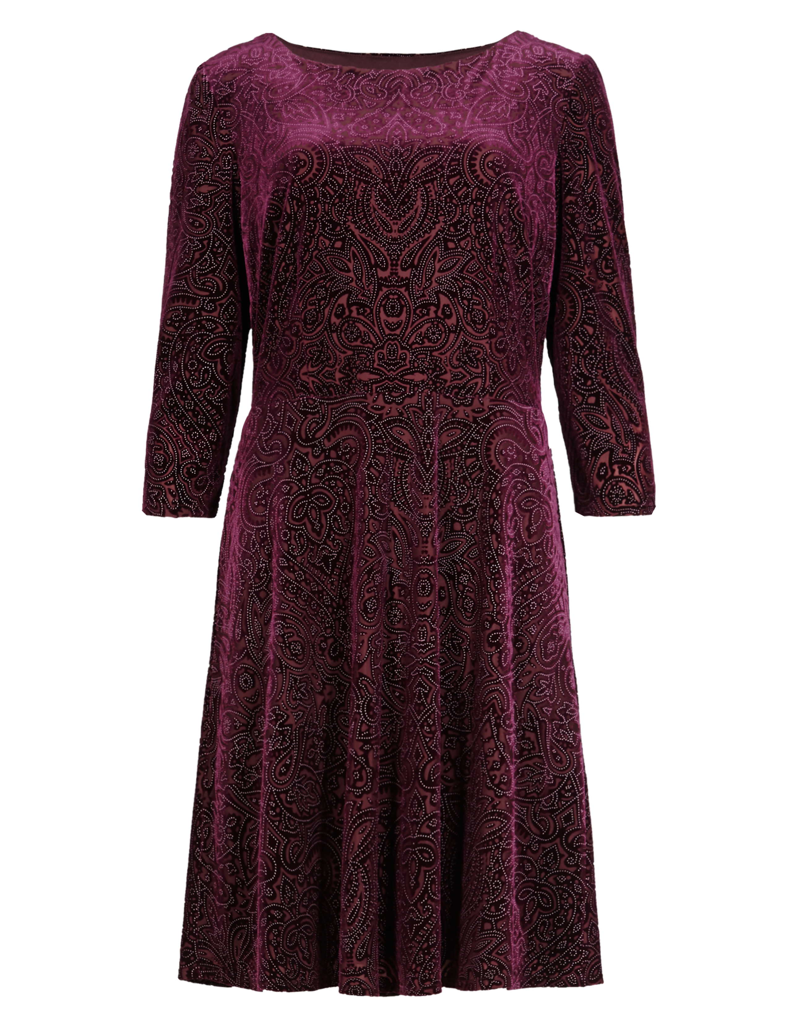 Velour Burnout Skater Dress ONLINE ONLY 2 of 4