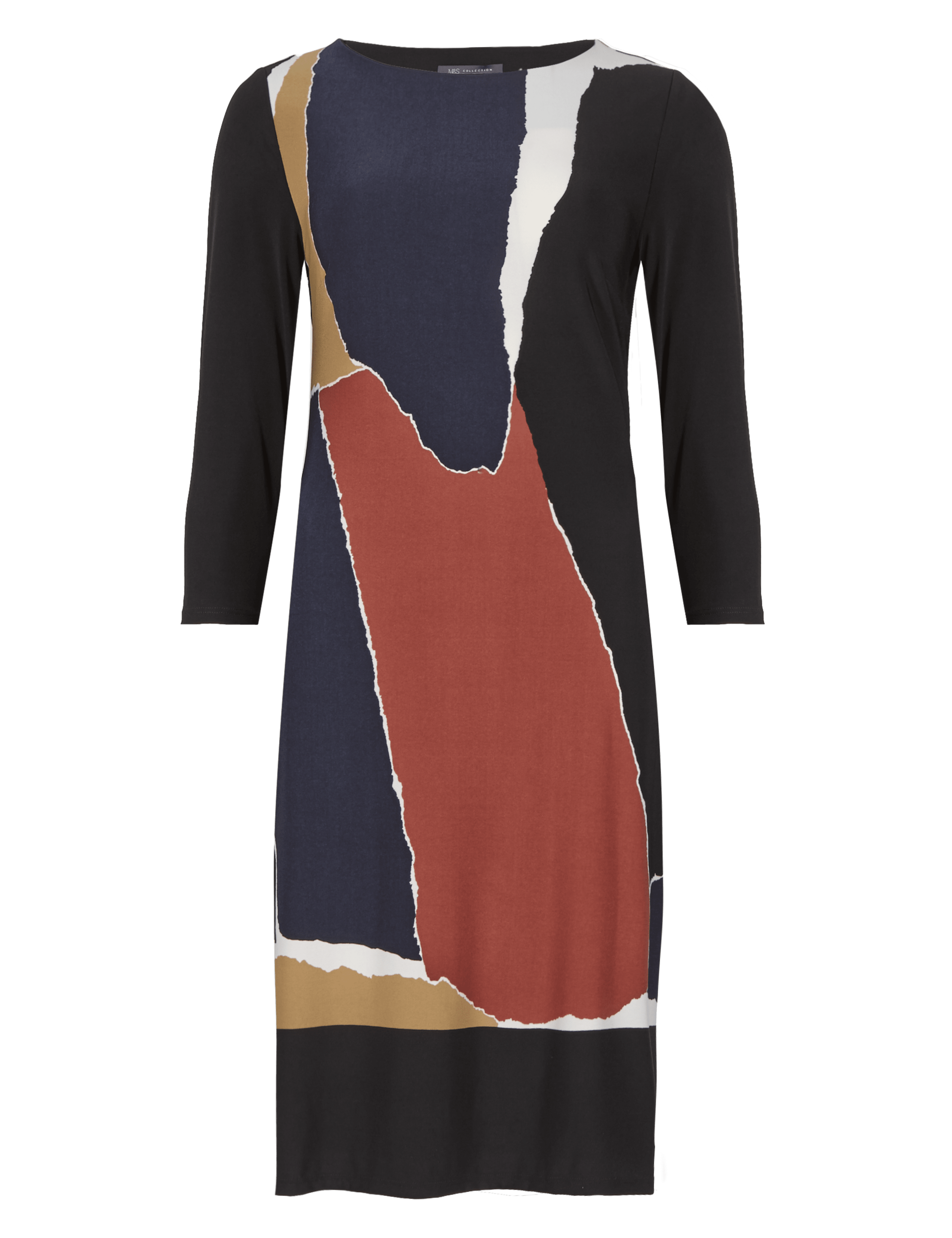 Torn Paper Print Tunic Dress 2 of 4