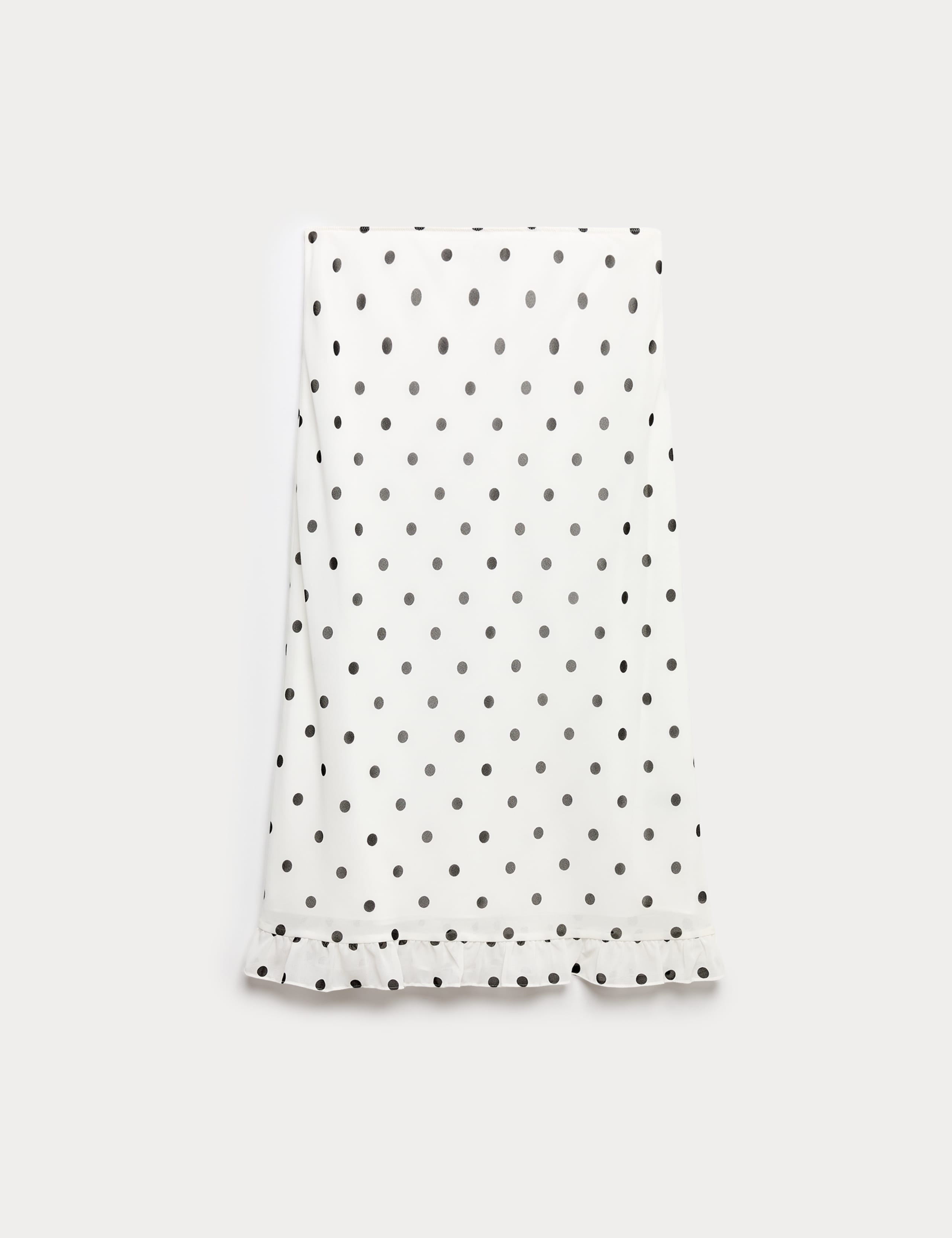Polka Dot Knee Length Slip Skirt 2 of 5