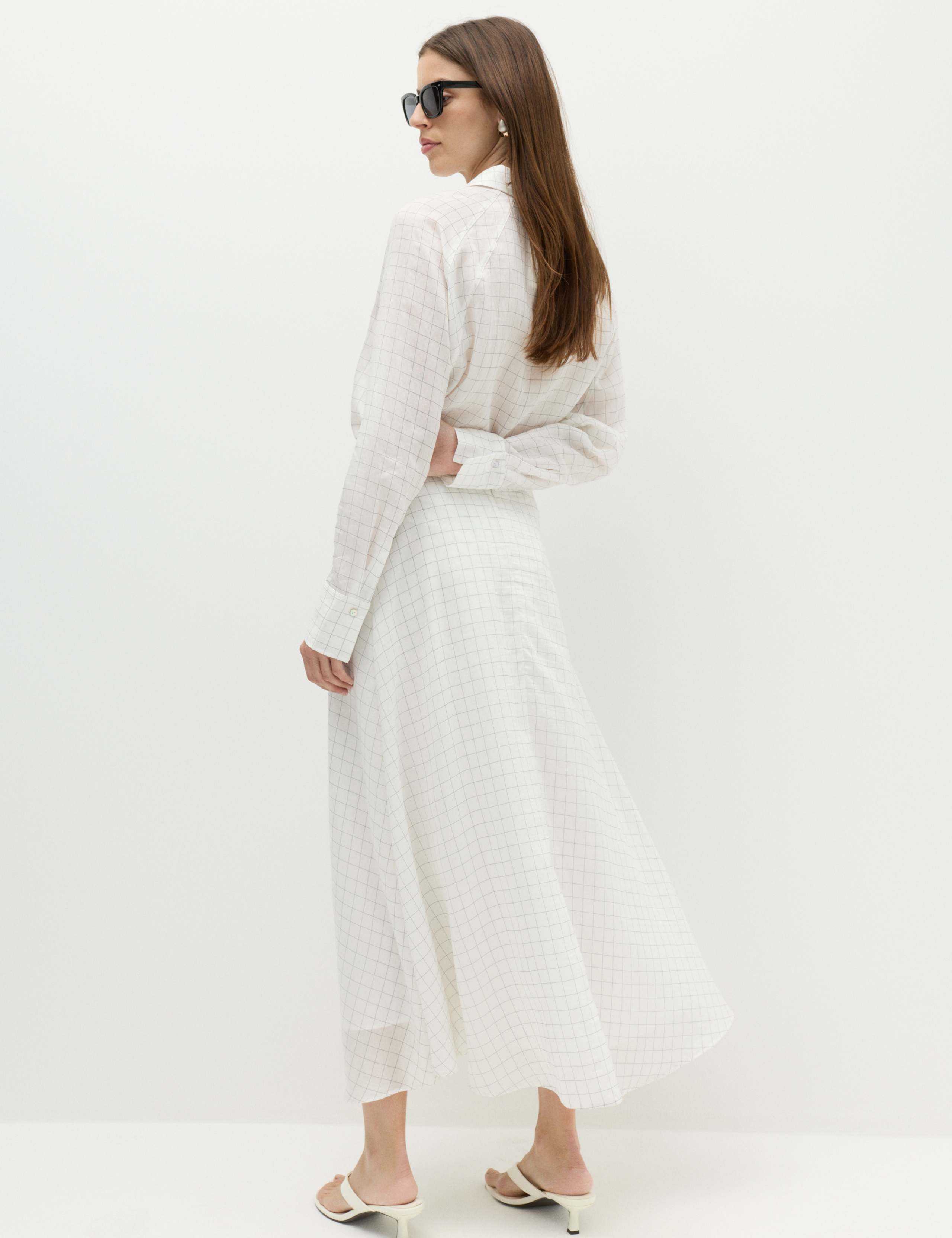 Lyocell™ Rich Checked Midi Skirt 5 of 6