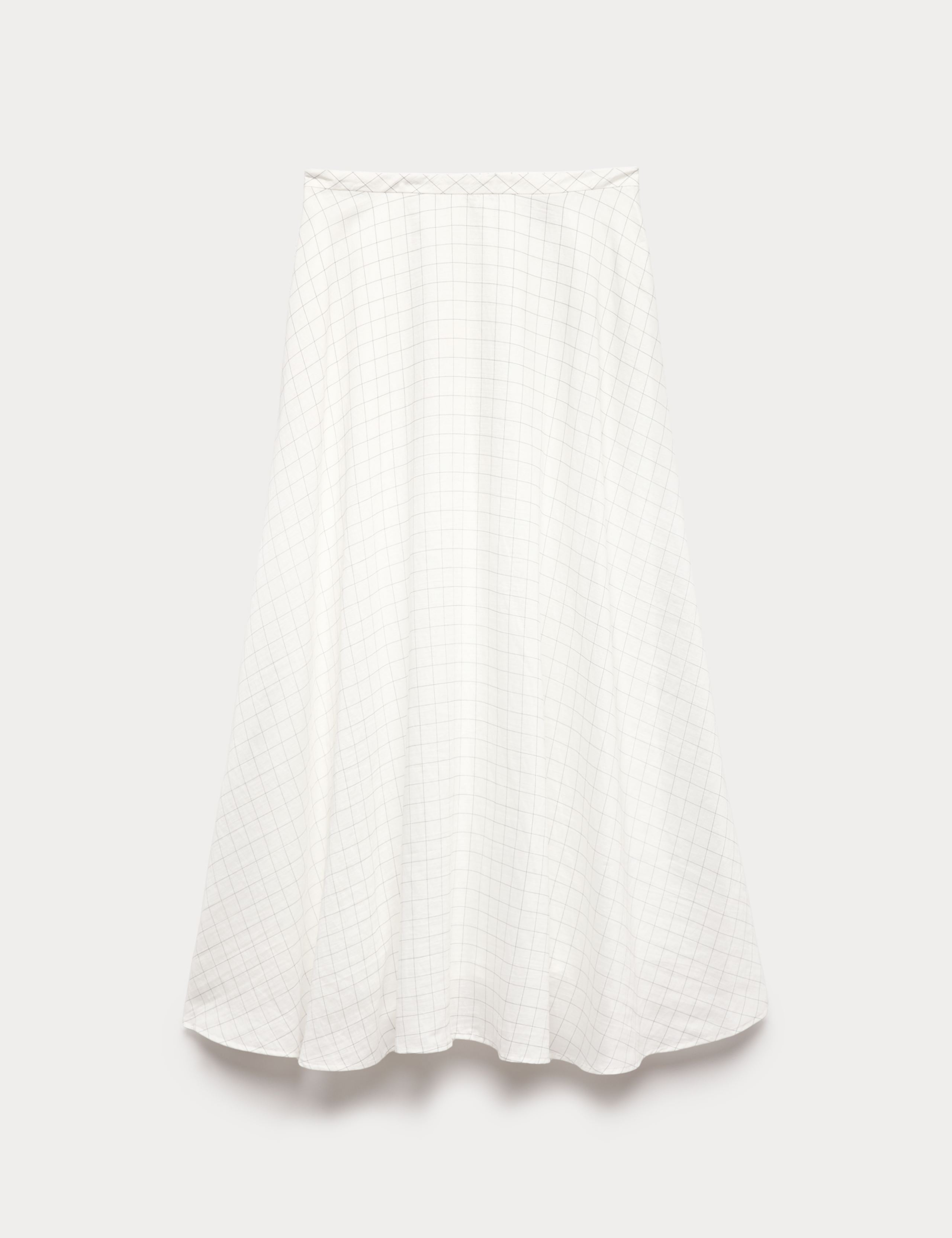 Lyocell™ Rich Checked Midi Skirt 2 of 6
