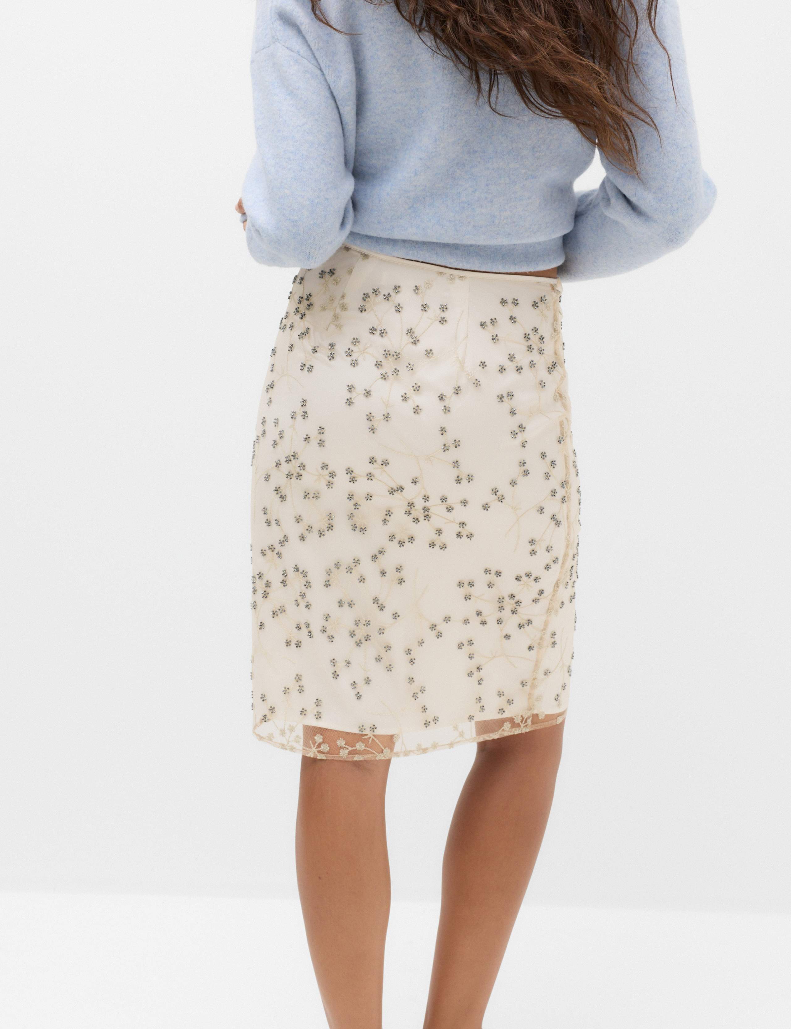 Embellished Knee Length Skirt 4 of 6