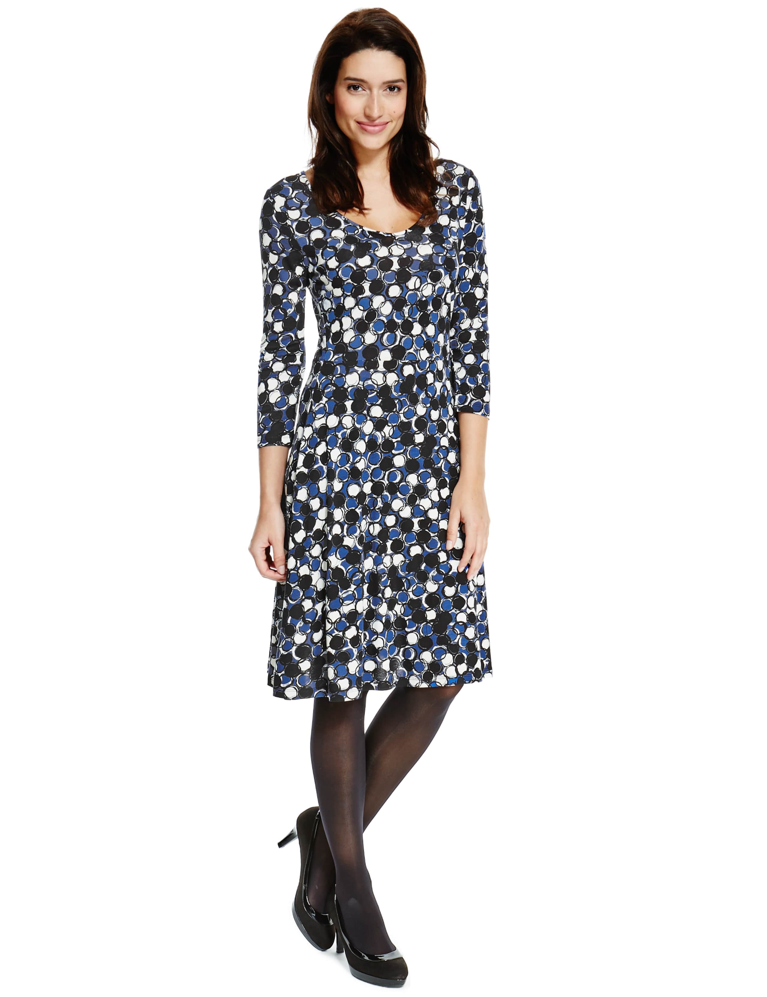 Spotted Skater Dress 1 of 4