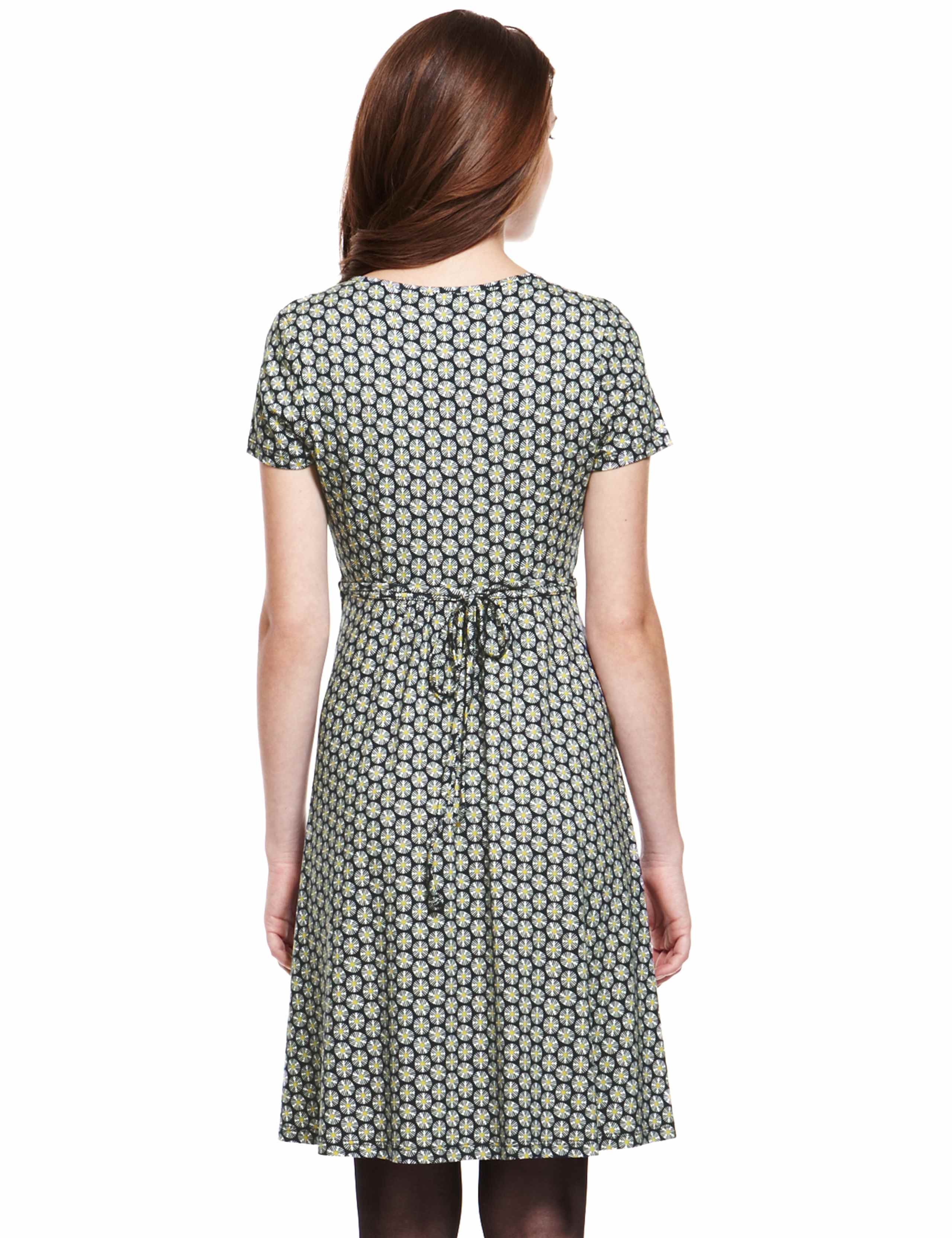 PETITE Geometric Print Wrap Dress 5 of 5