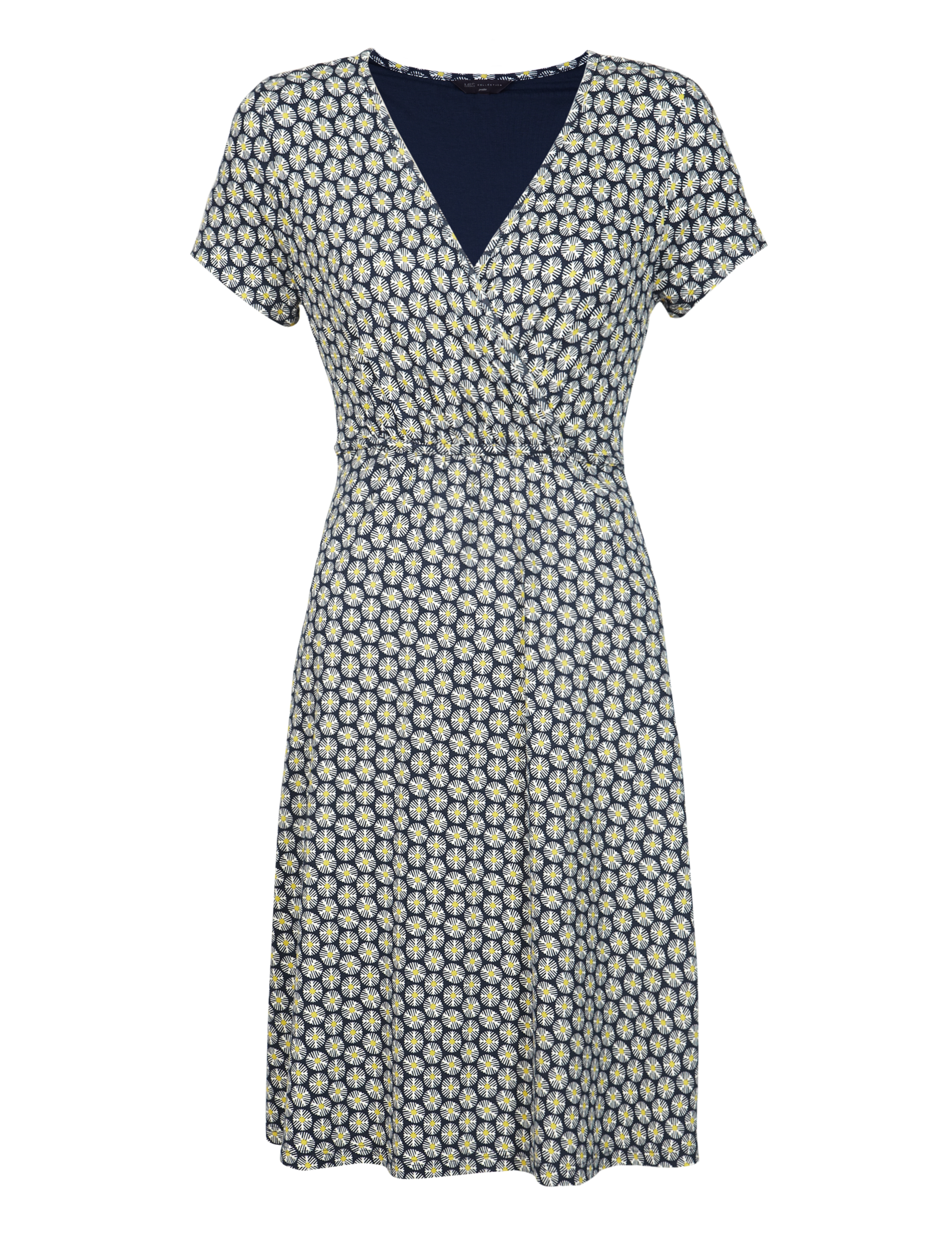 PETITE Geometric Print Wrap Dress 2 of 5