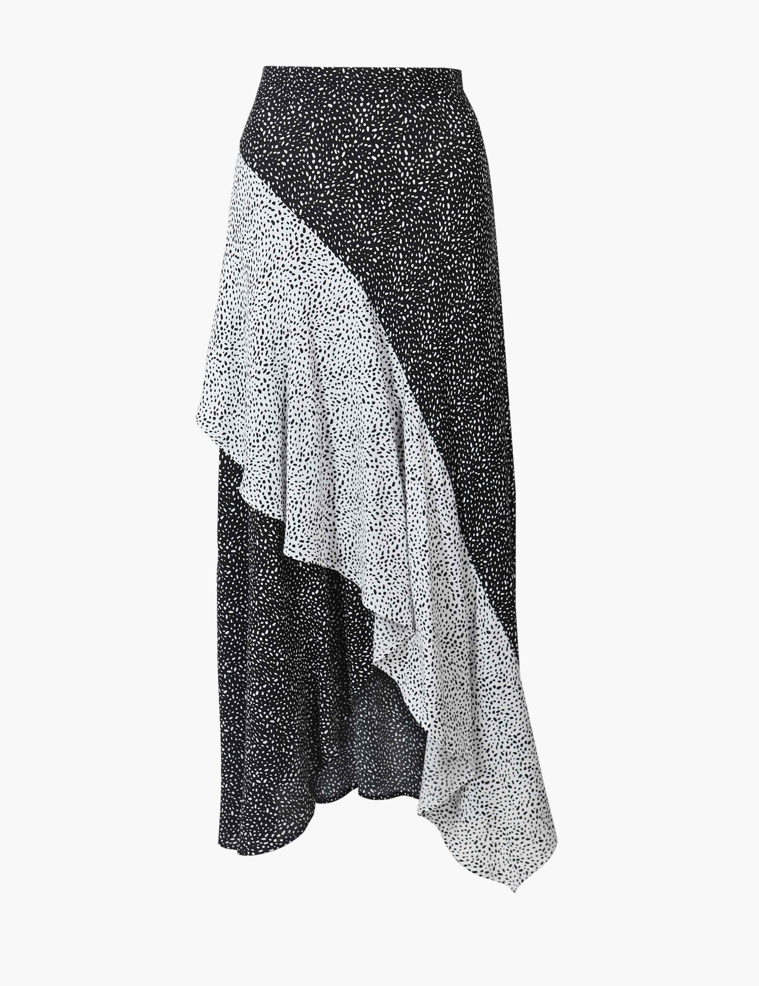 Polka Dot Wrap Style Midi Skirt 2 of 4