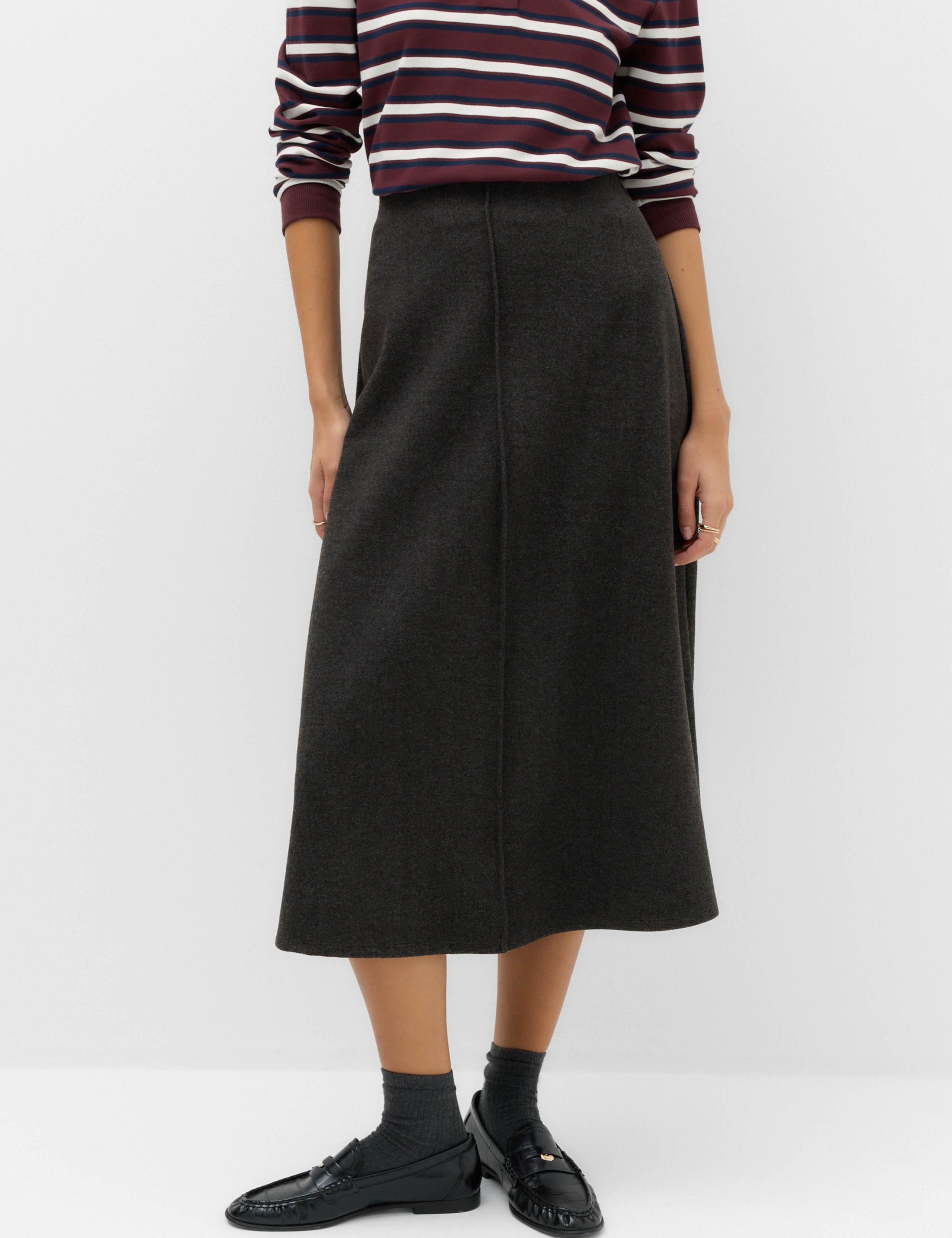 Jersey Midi Circle Skirt 3 of 6