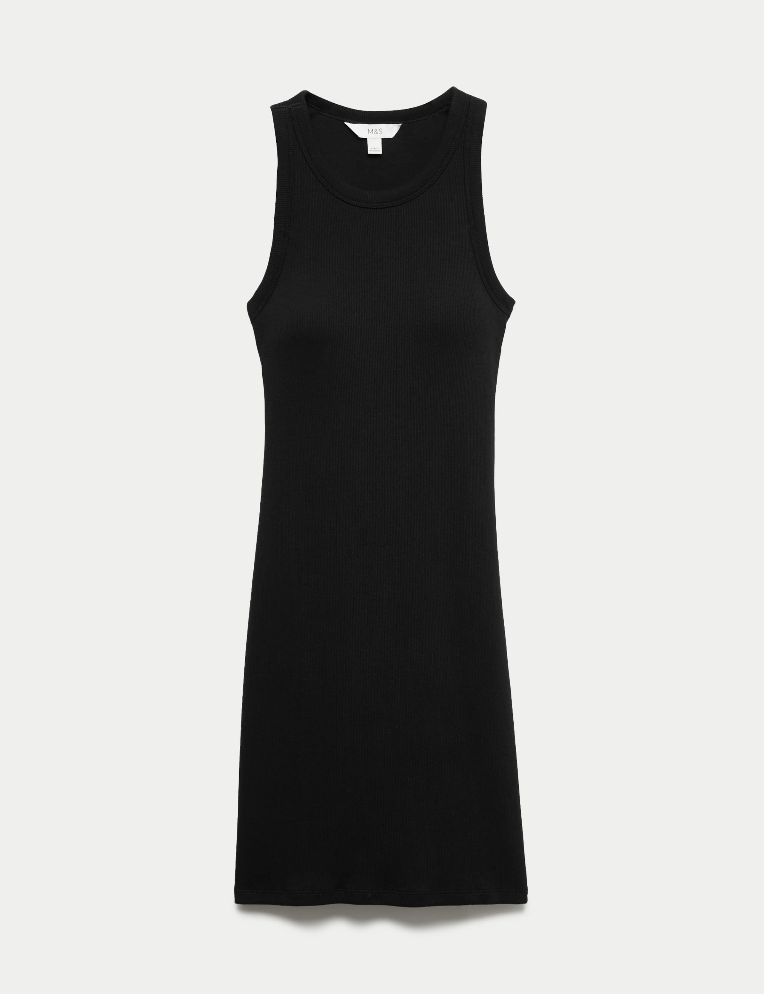 Cotton Rich Ribbed Mini Bodycon Dress 2 of 7