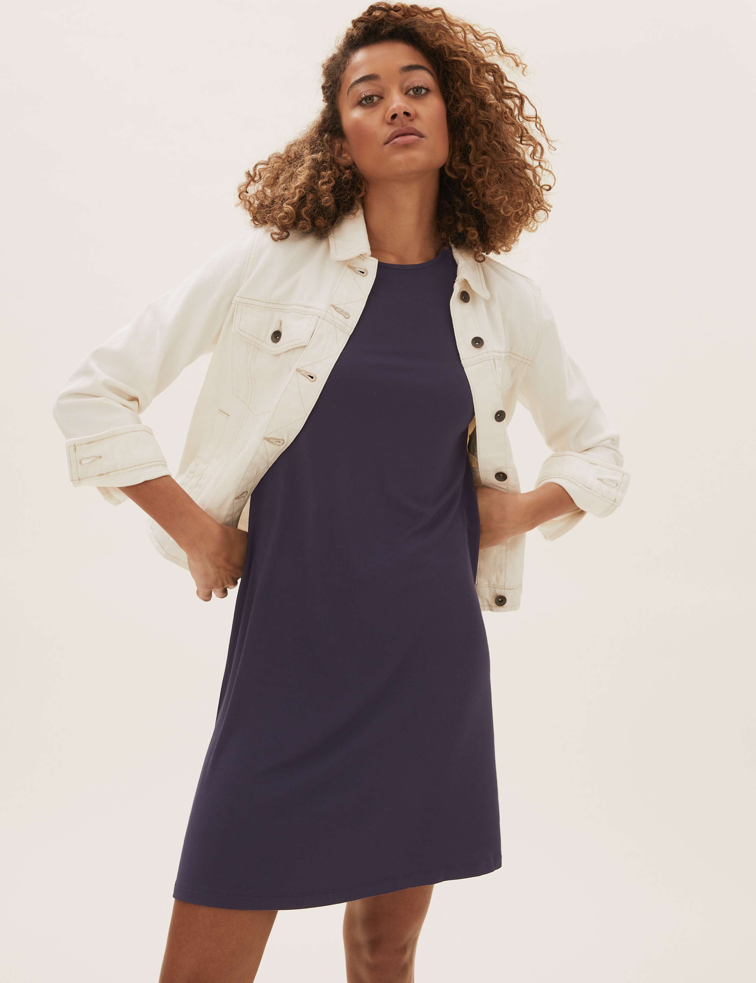 Jersey Knee Length Swing Dress 5 of 5