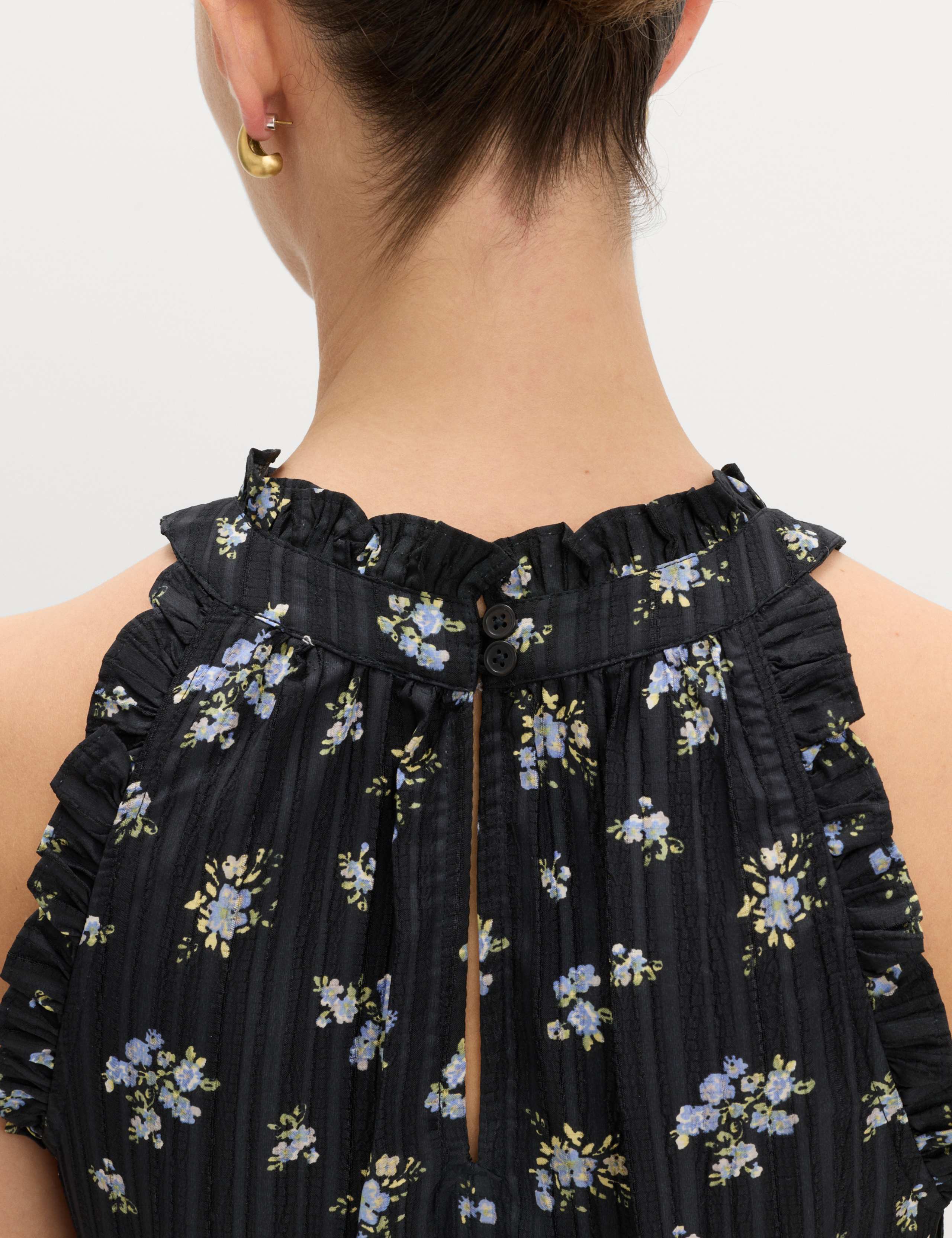 Floral Halter Neck Midi Tiered Dress 7 of 7