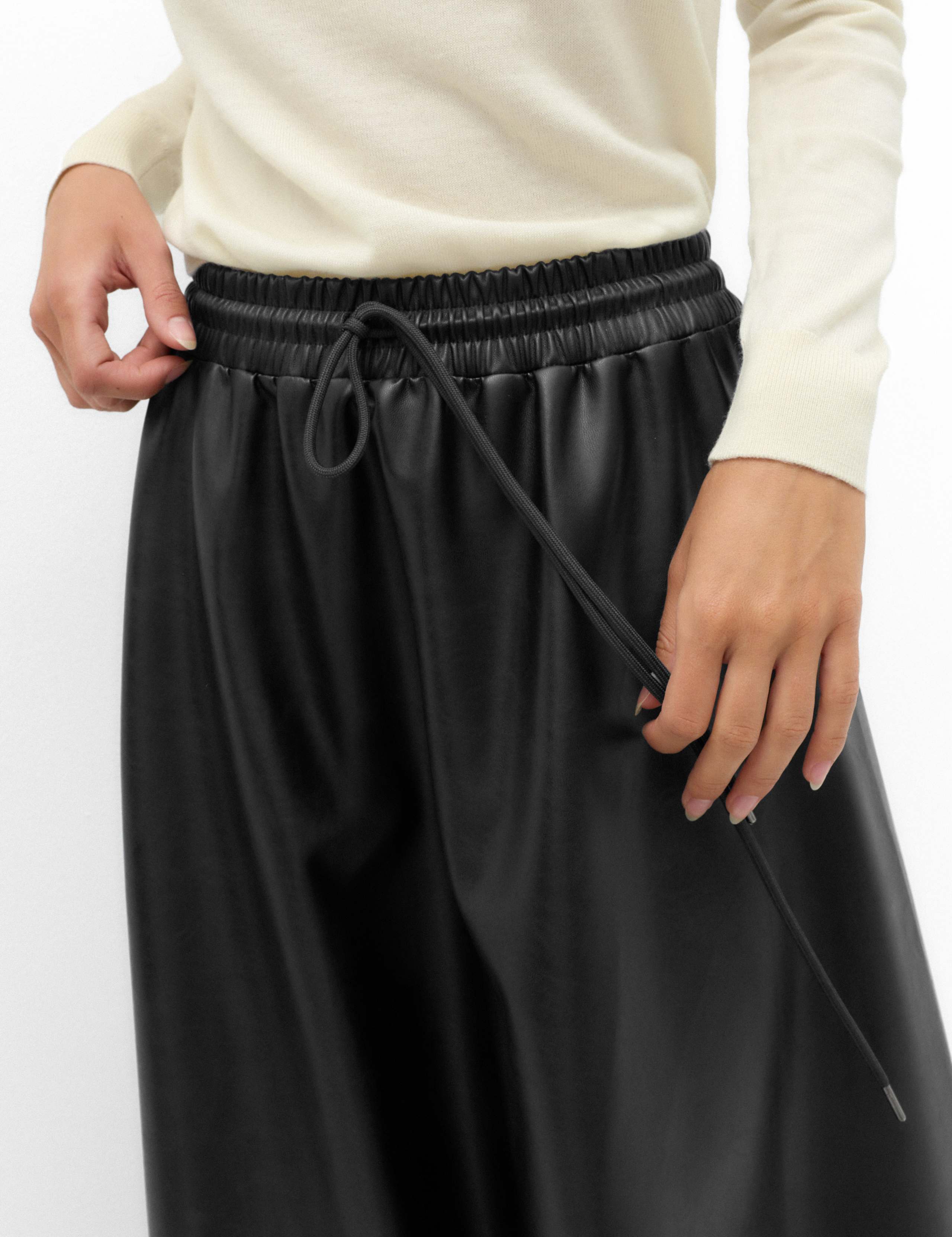 Leather Look Midi Circle Skirt 3 of 5