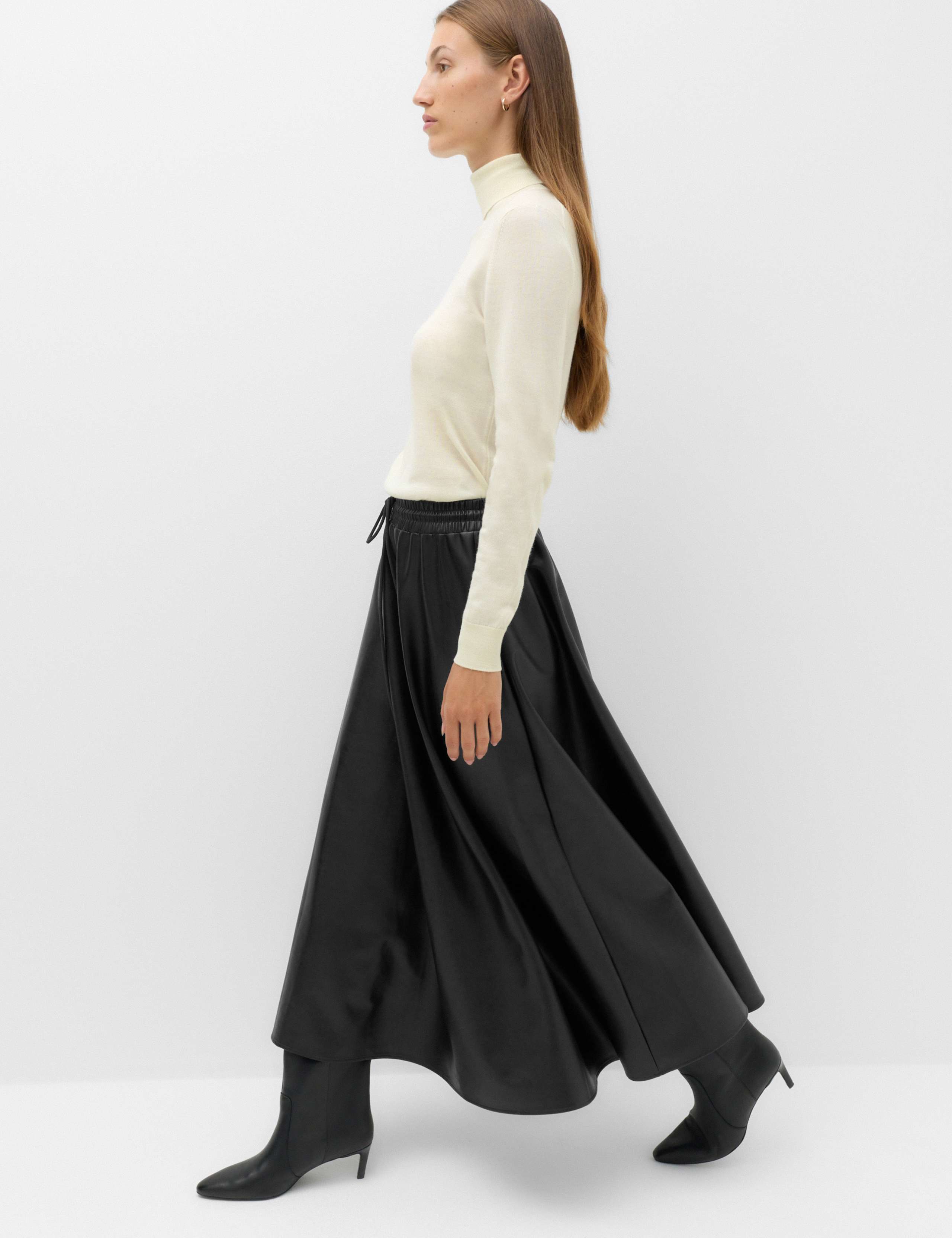 Leather Look Midi Circle Skirt 5 of 5
