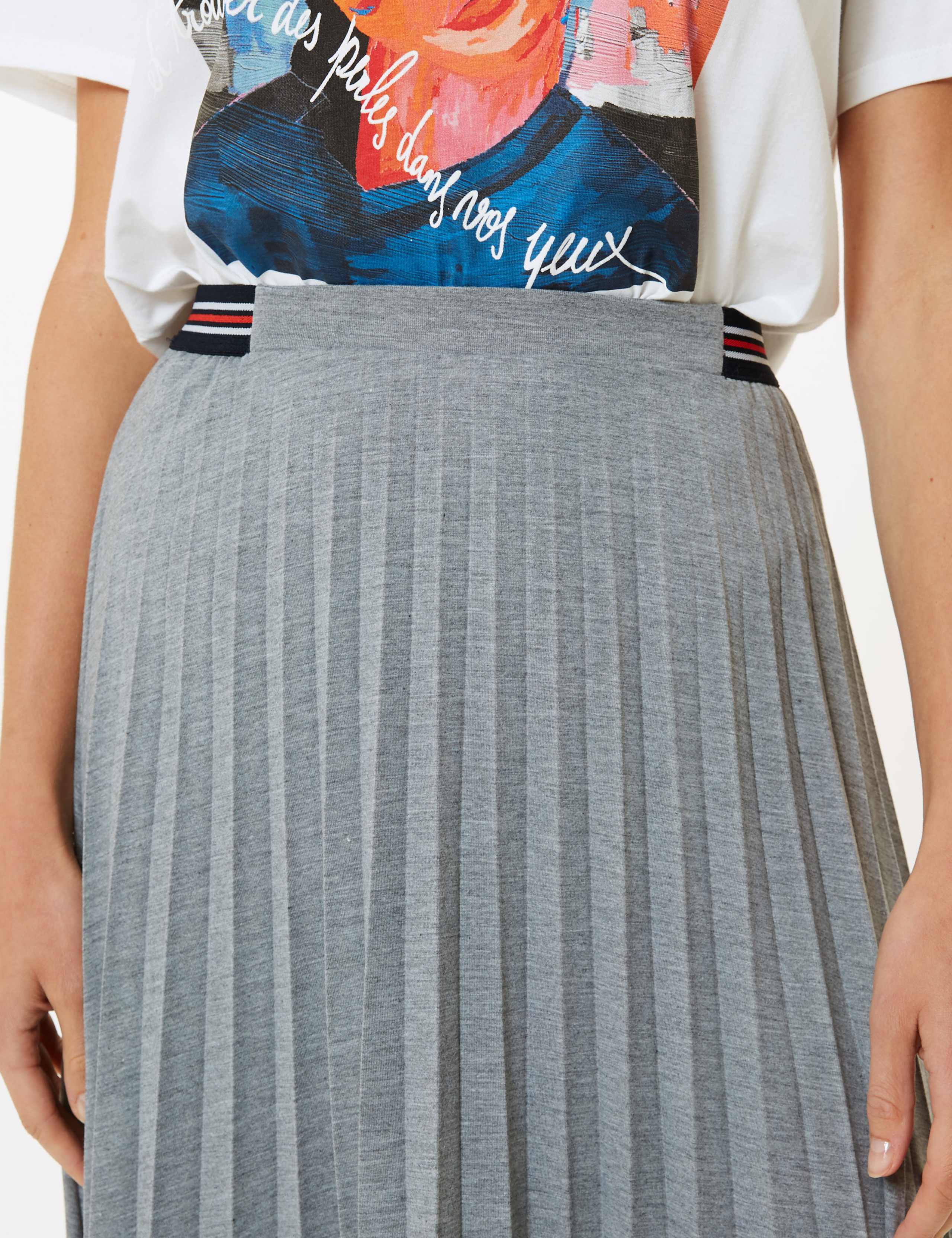 Jersey Pleated Midi Skirt 4 of 4
