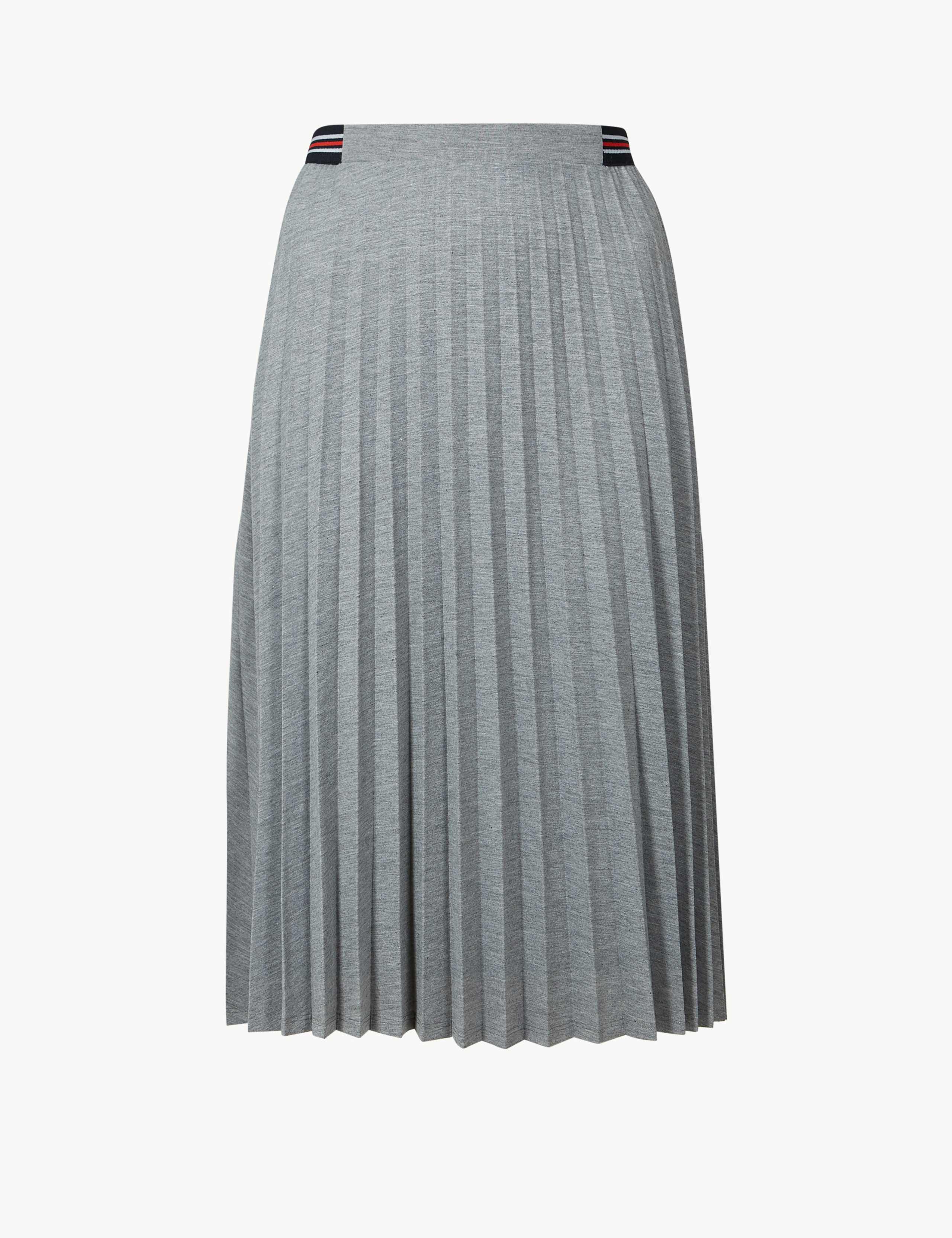 Jersey Pleated Midi Skirt 2 of 4