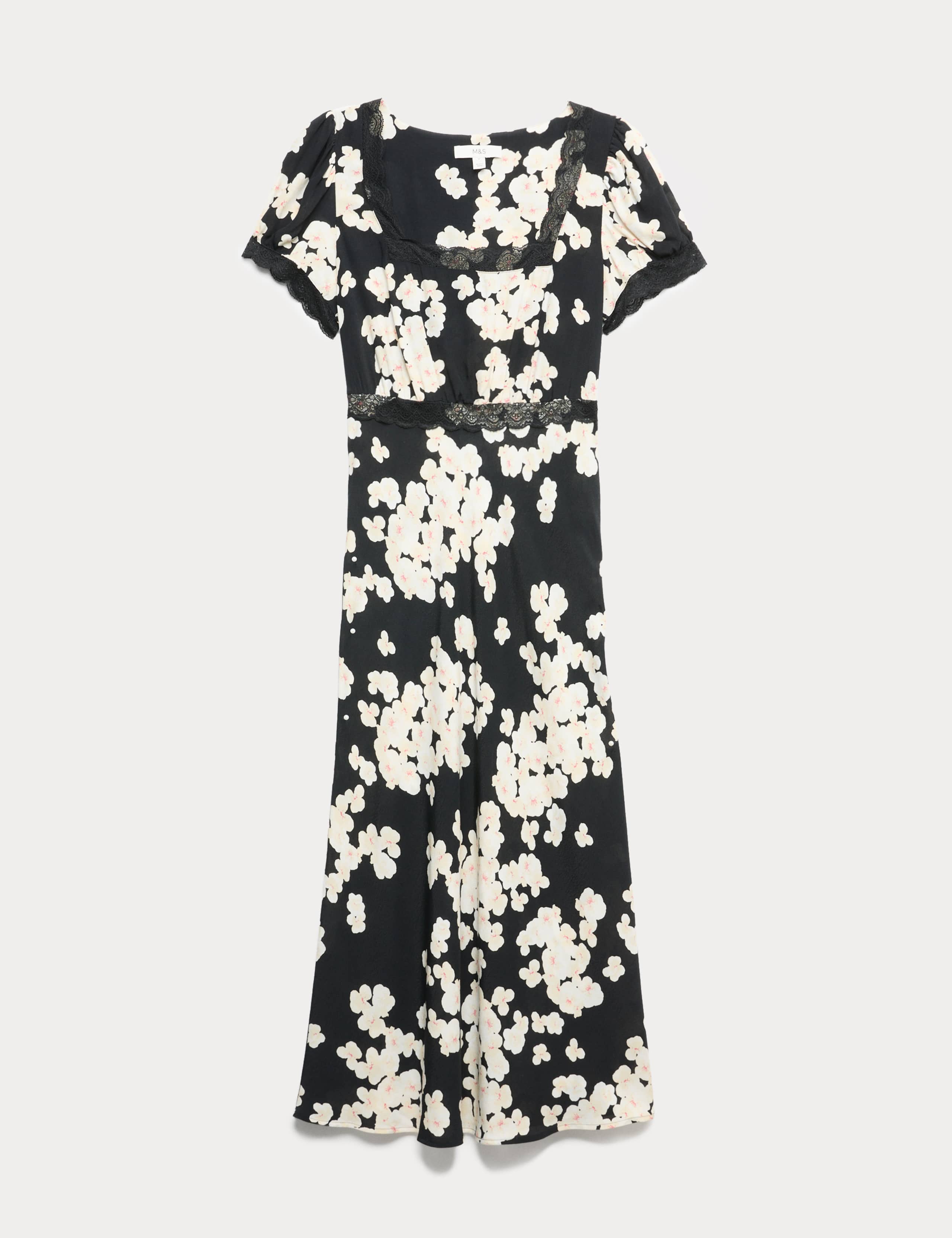 Floral Lace Detail Midaxi Tea Dress 2 of 7