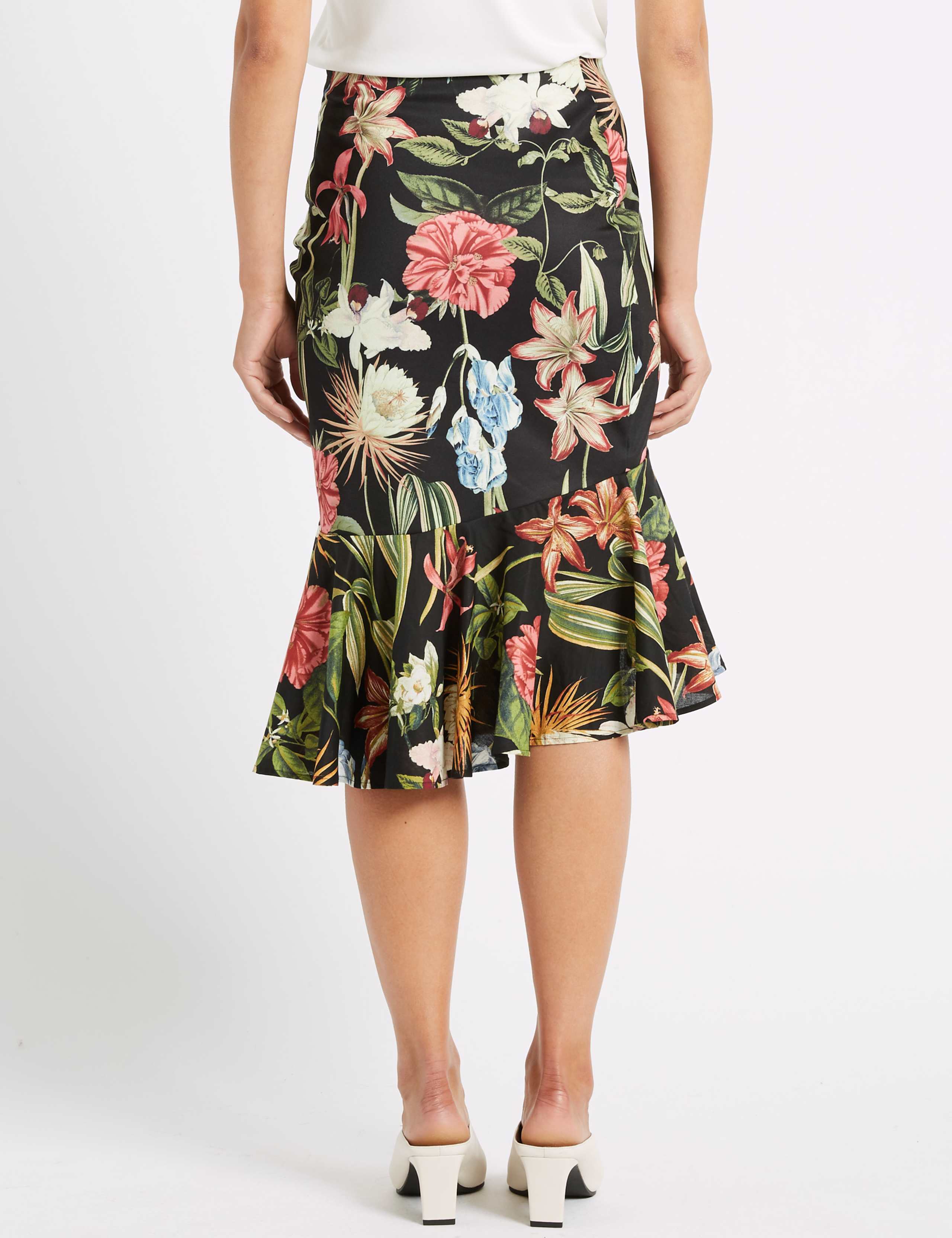 Frill Hem Floral Print Wrap Skirt 5 of 6