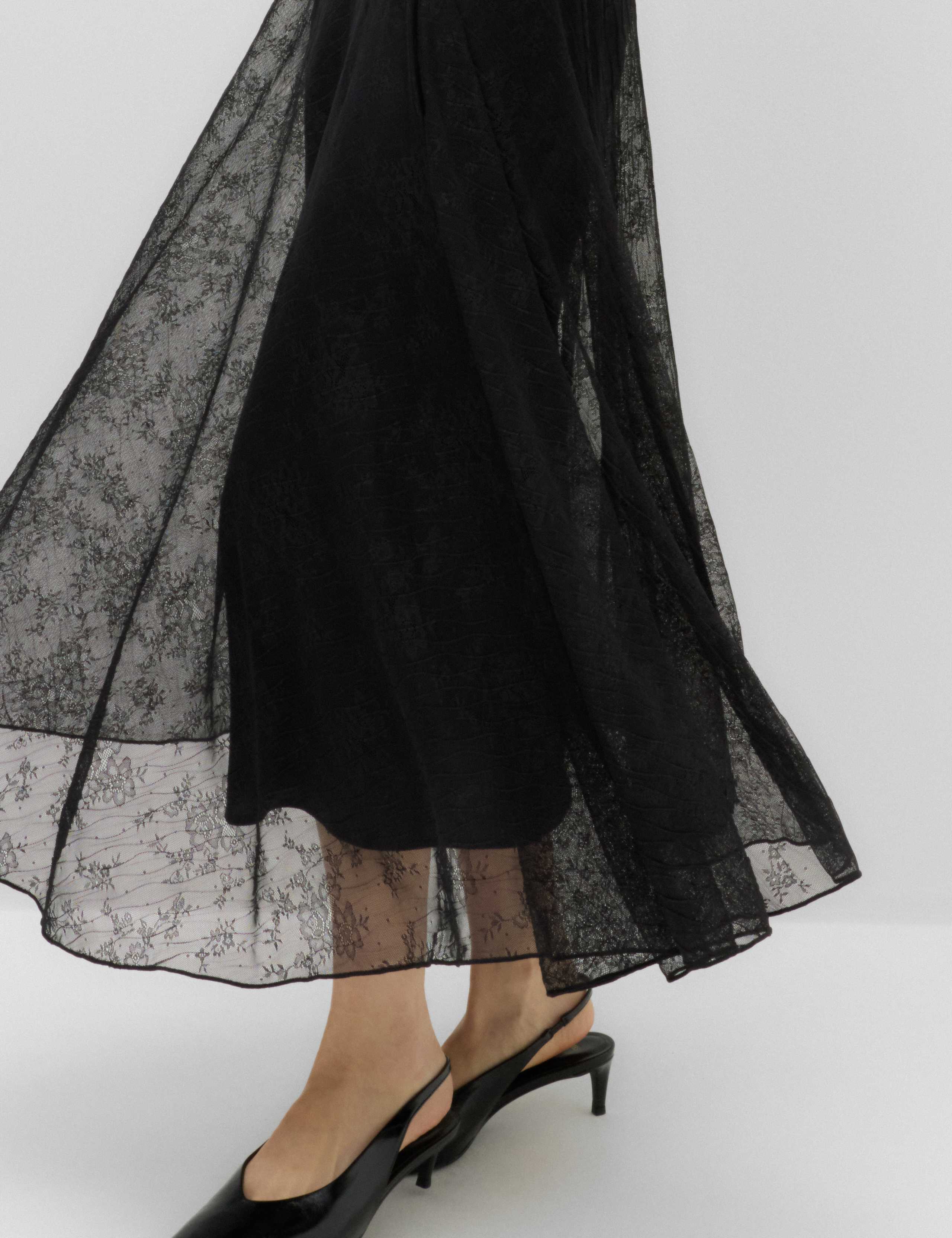 Lace Midaxi Skater Dress 4 of 7