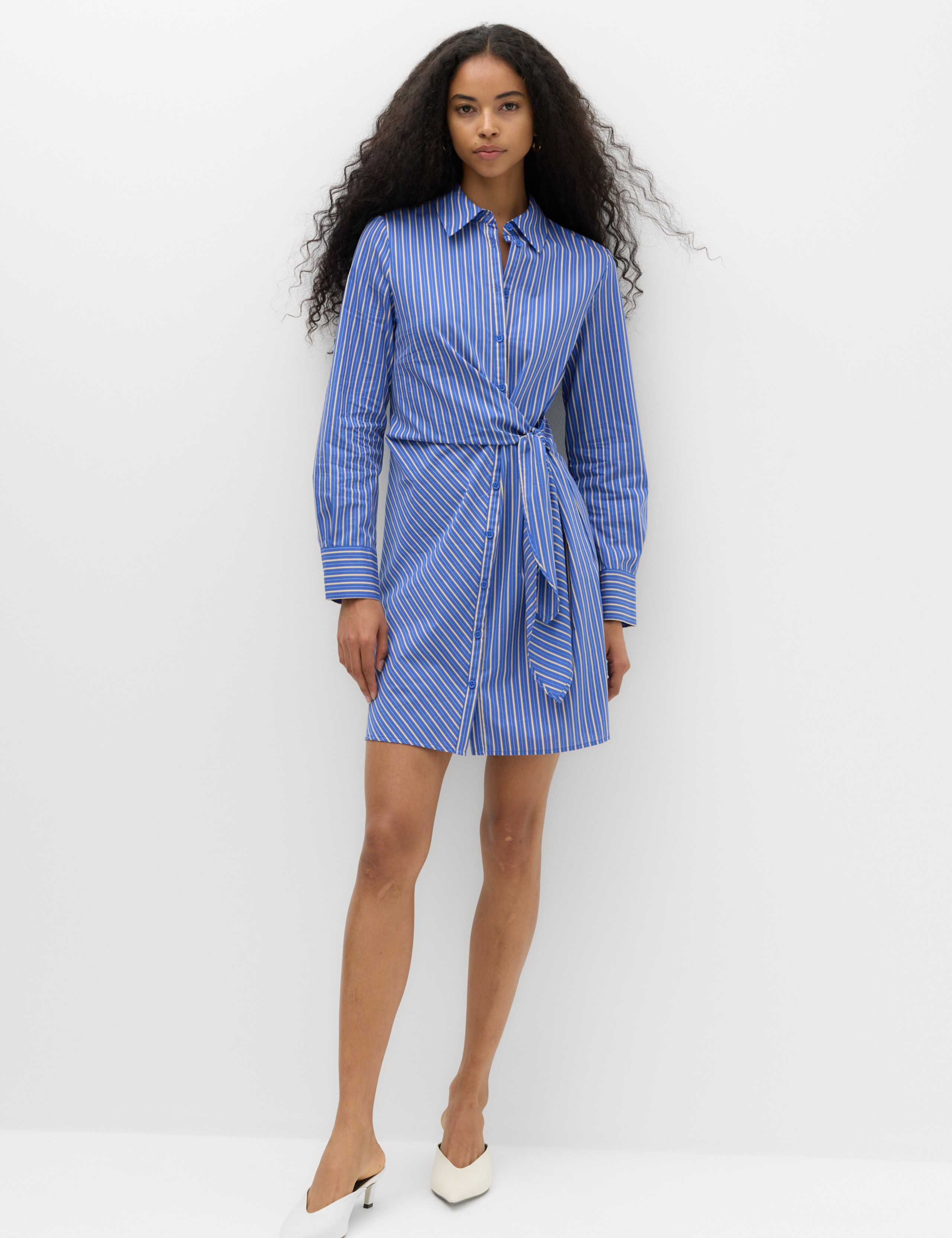 Cotton Rich Striped Mini Shirt Dress 3 of 7