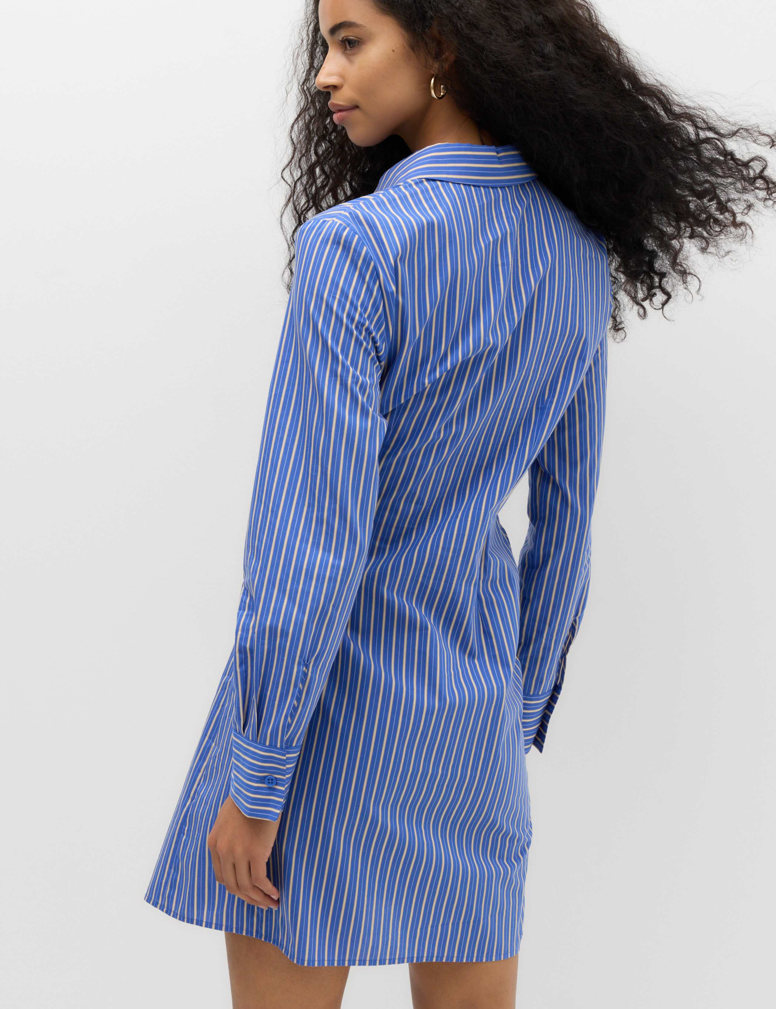 Cotton Rich Striped Mini Shirt Dress 6 of 7