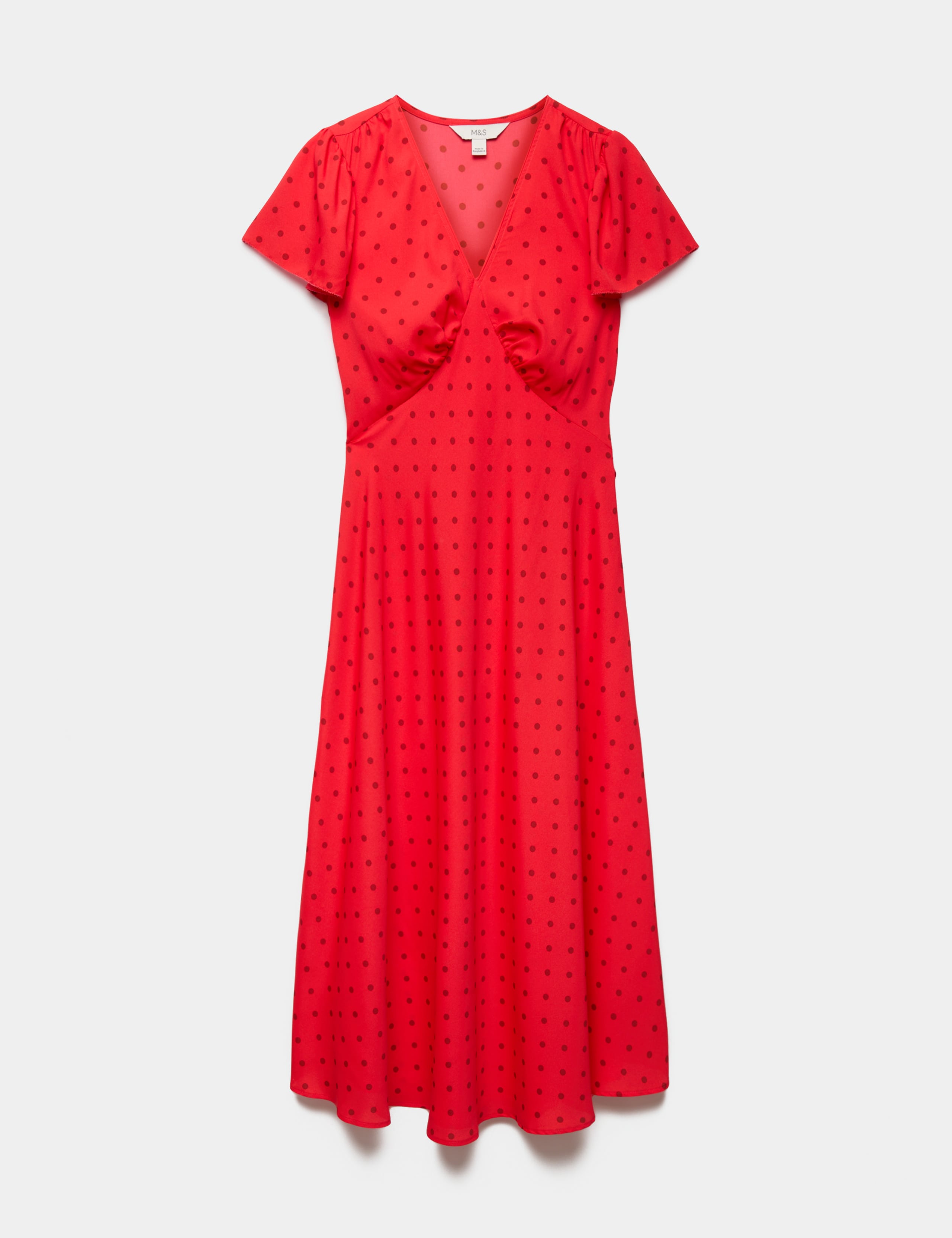 Polka Dot V-Neck Midi Tea Dress 1 of 1