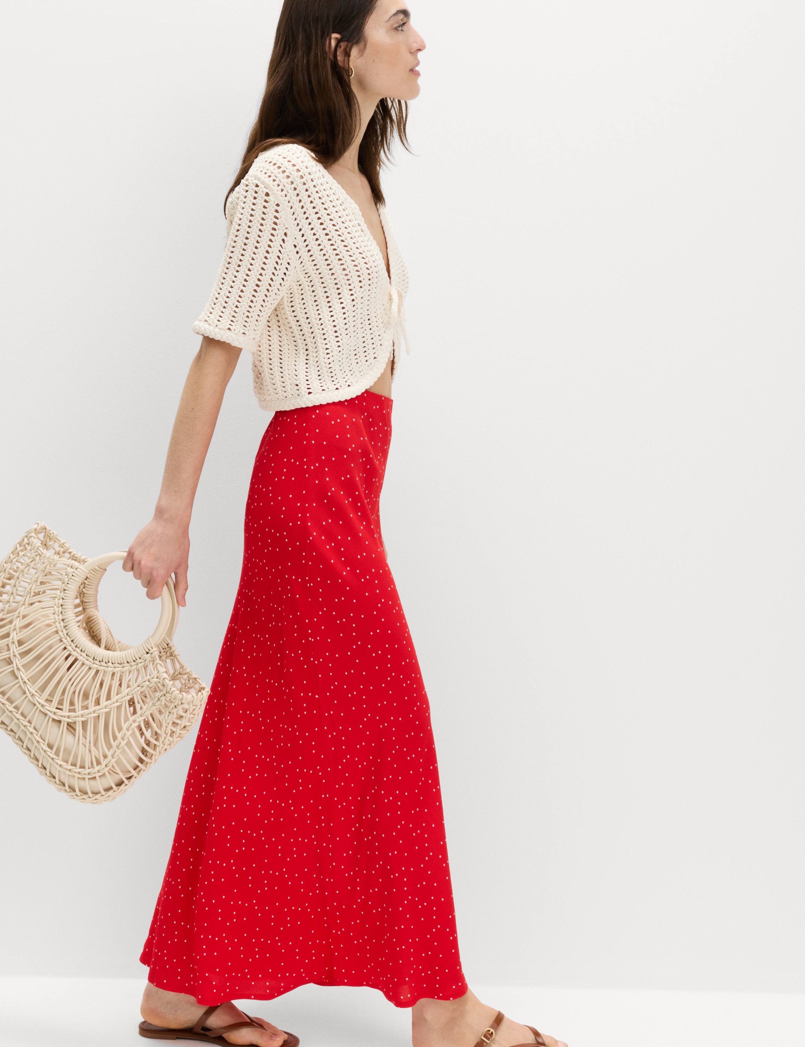 Printed Midi Slip Skirt 2 of 4