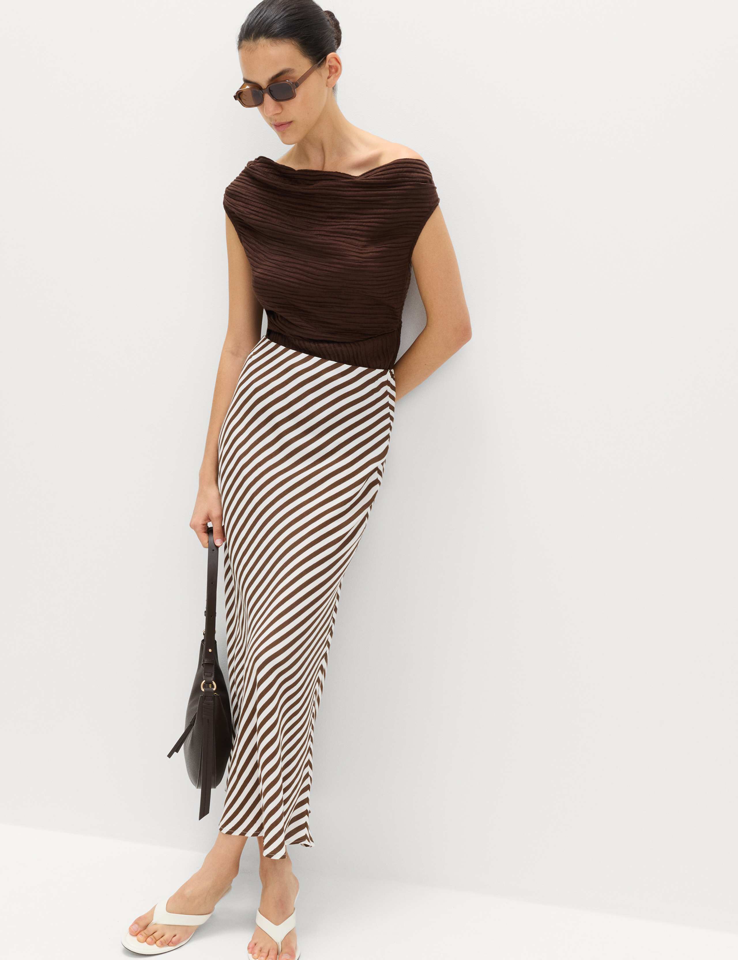 Printed Midi Slip Skirt 4 of 5